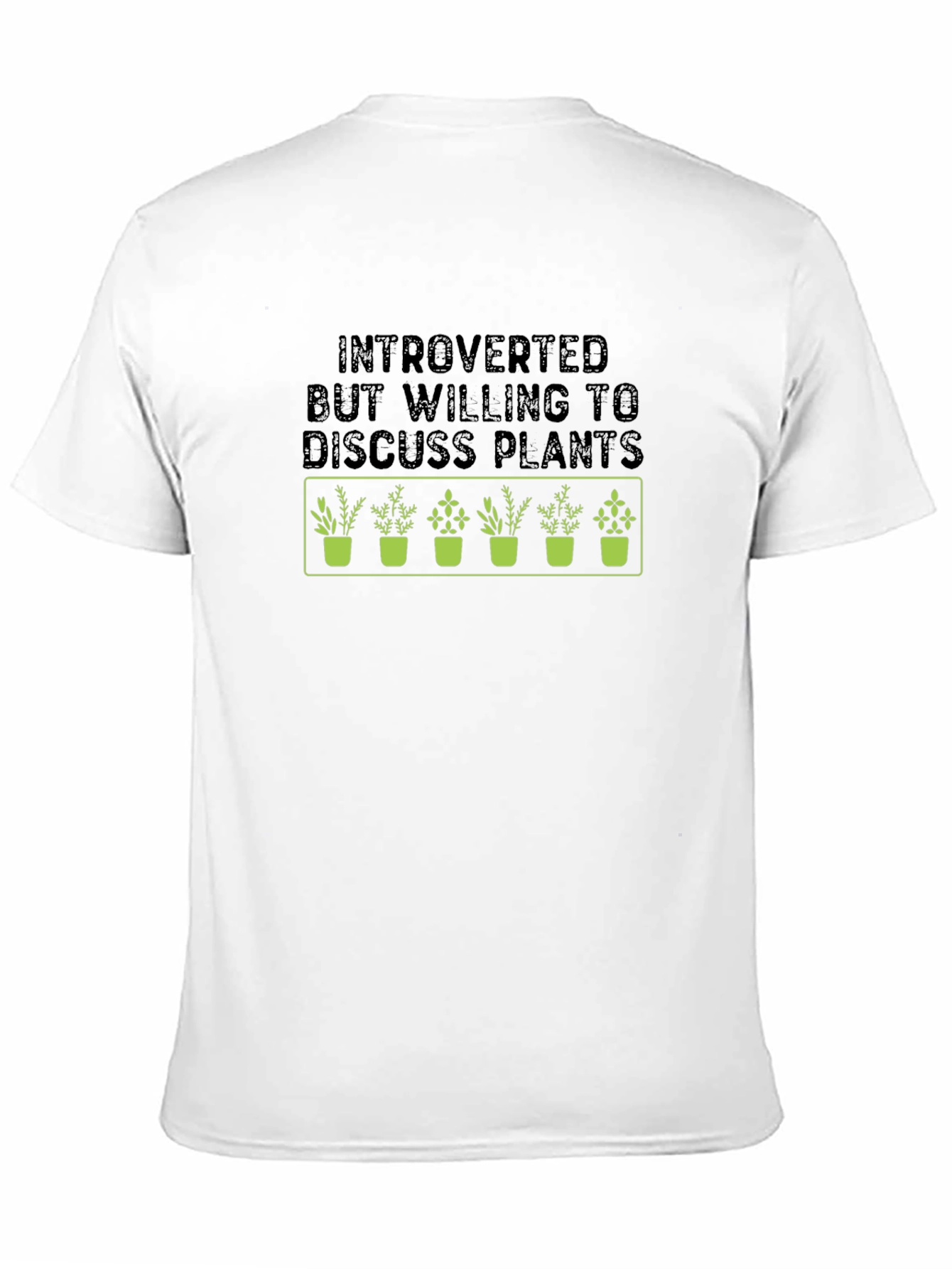 Black Introverted Plants Graphic Tee view 11