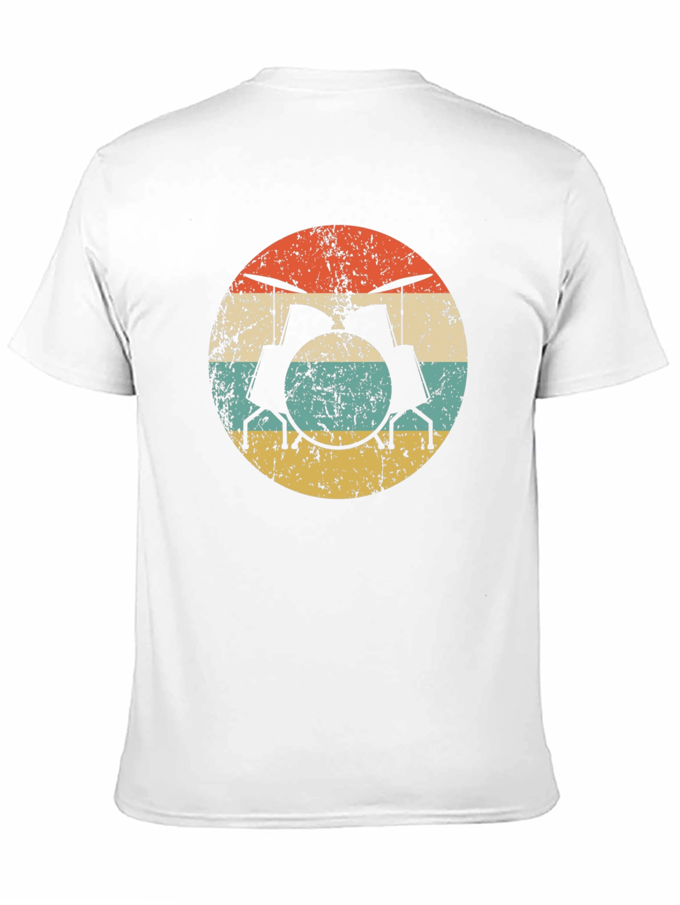 Black Vintage Drum Set Graphic Tee - Black view 11