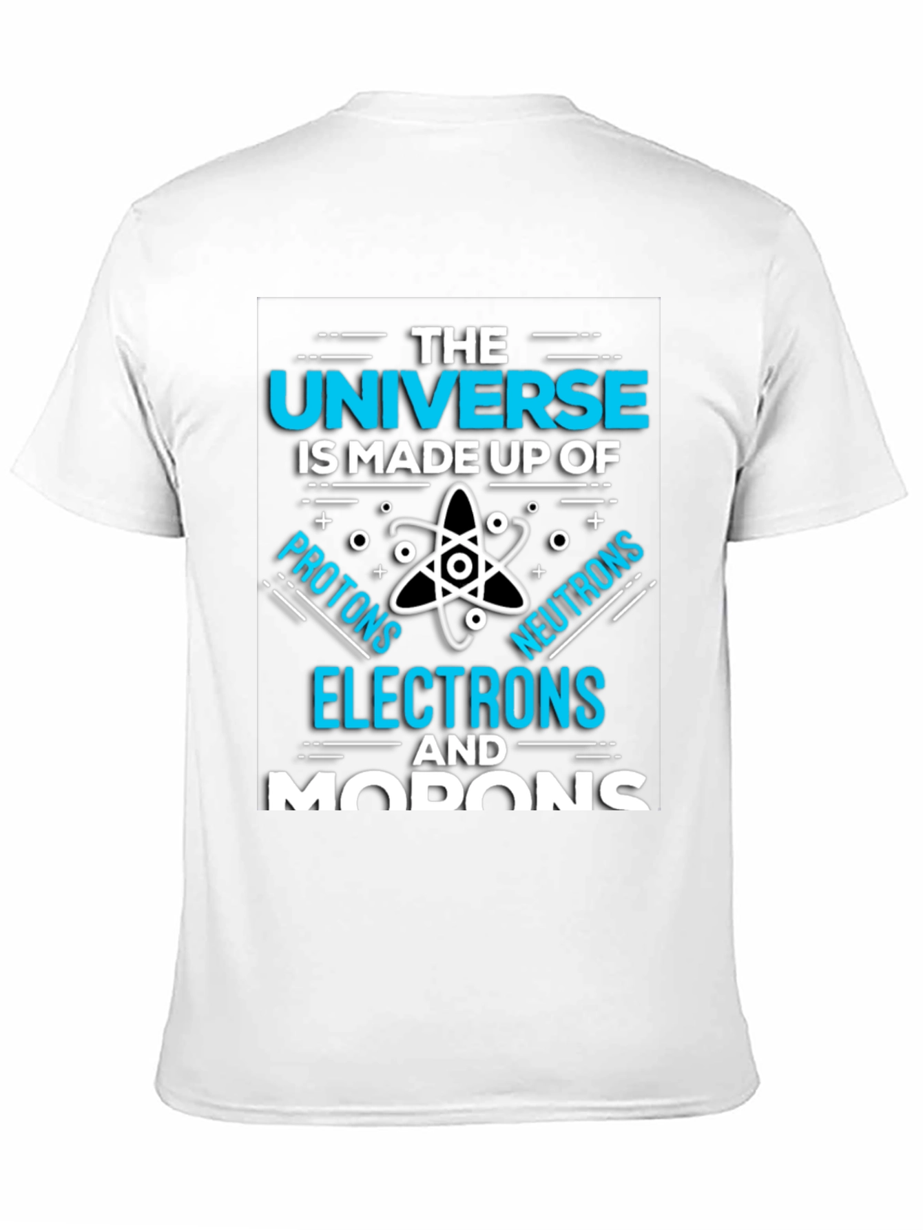 Black Universe Funny Science T-Shirt view 11