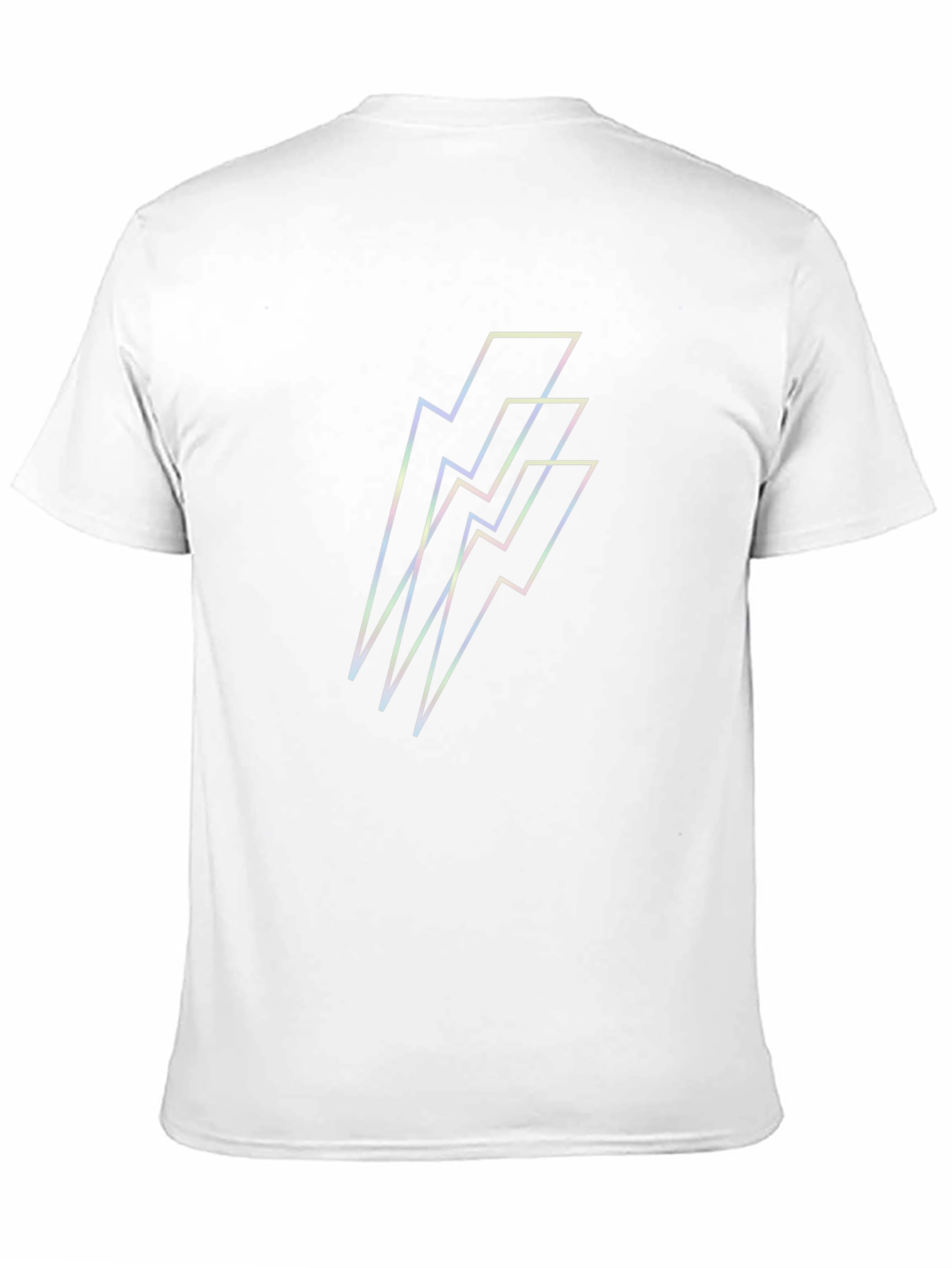 Black Lightning Bolt Graphic Black T-Shirt view 11