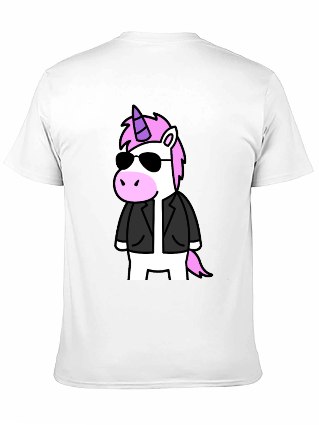 Black Cool Unicorn Graphic T-Shirt - Black view 11