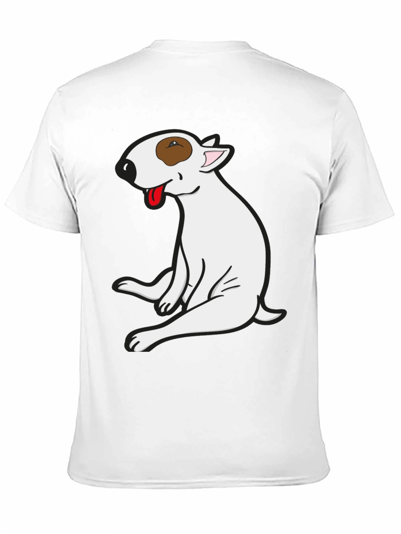 Black Bull Terrier Graphic Tee - Black Cotton T-Shirt view 11