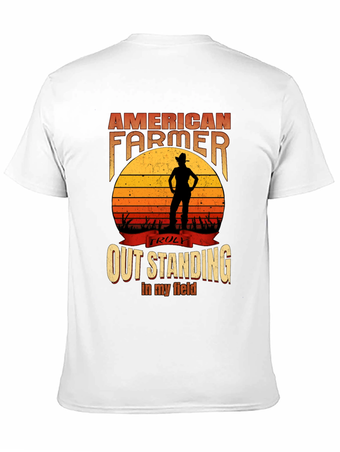Black American Farmer Graphic T-Shirt - Outstanding in My Field view 11