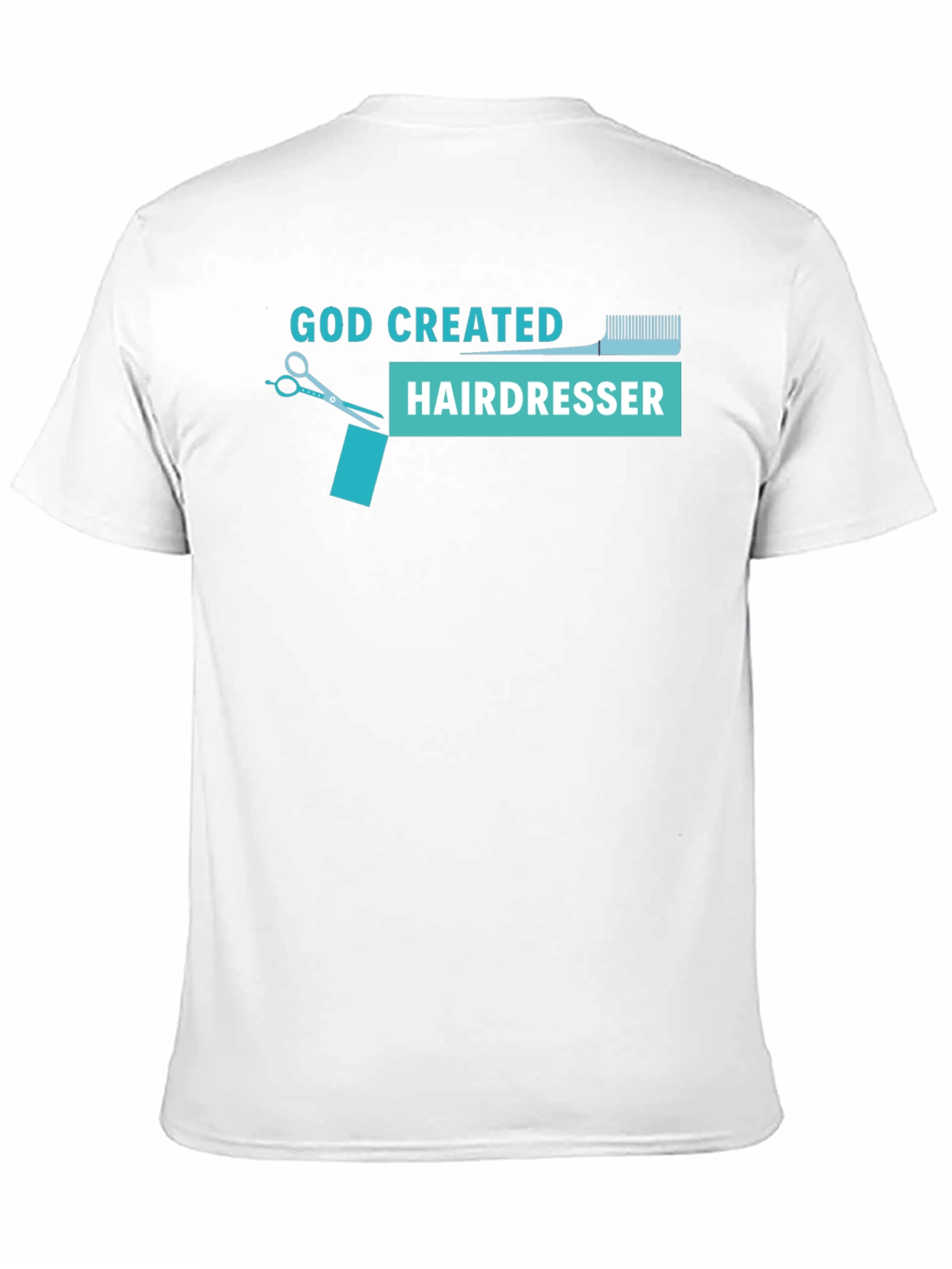 Black God Created Hairdresser T-Shirt - Black view 11