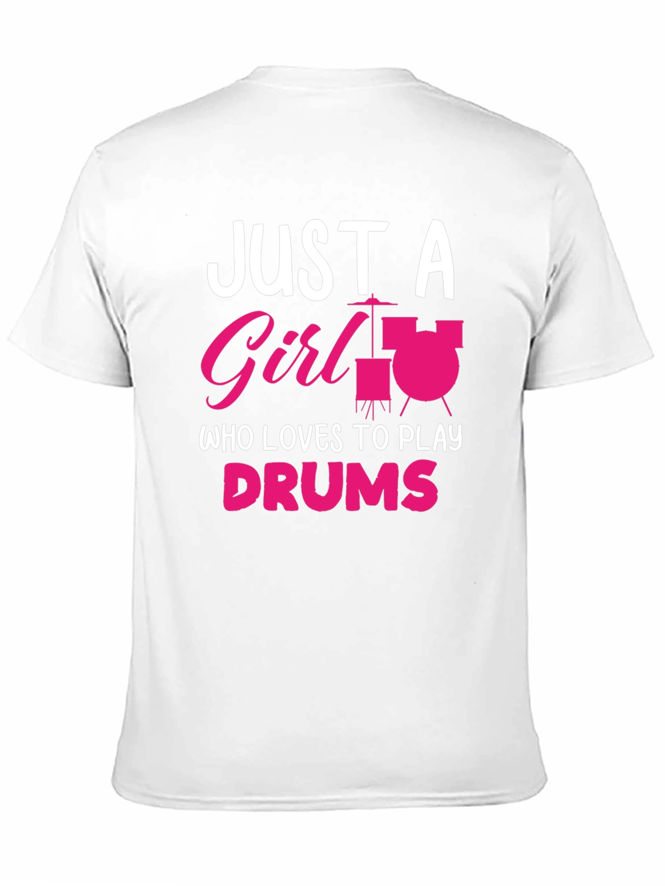 Black Just a Girl Who Loves to Play Drums T-Shirt view 11
