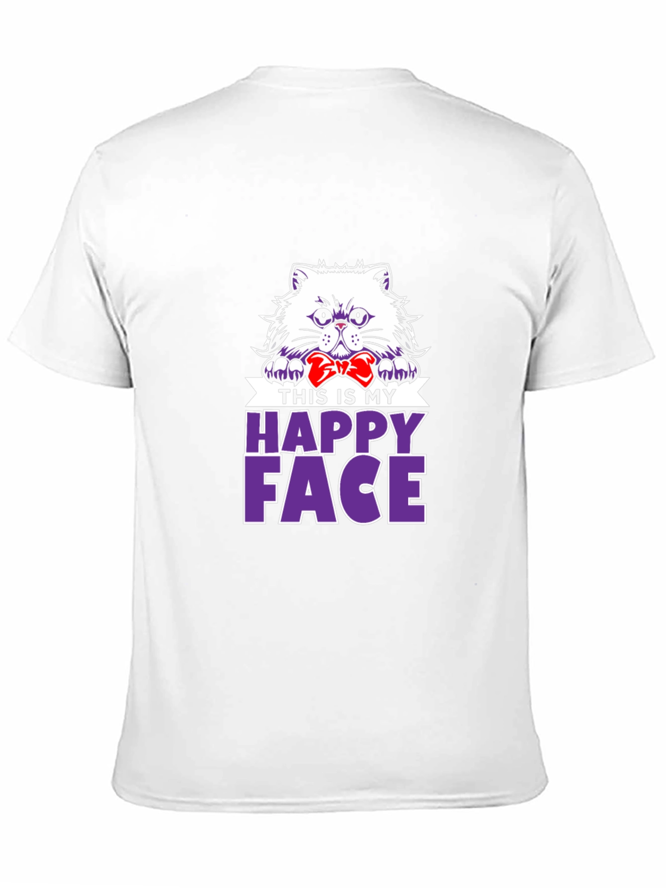 Black Happy Face Cat T-Shirt - Funny Pet Lover Tee view 11