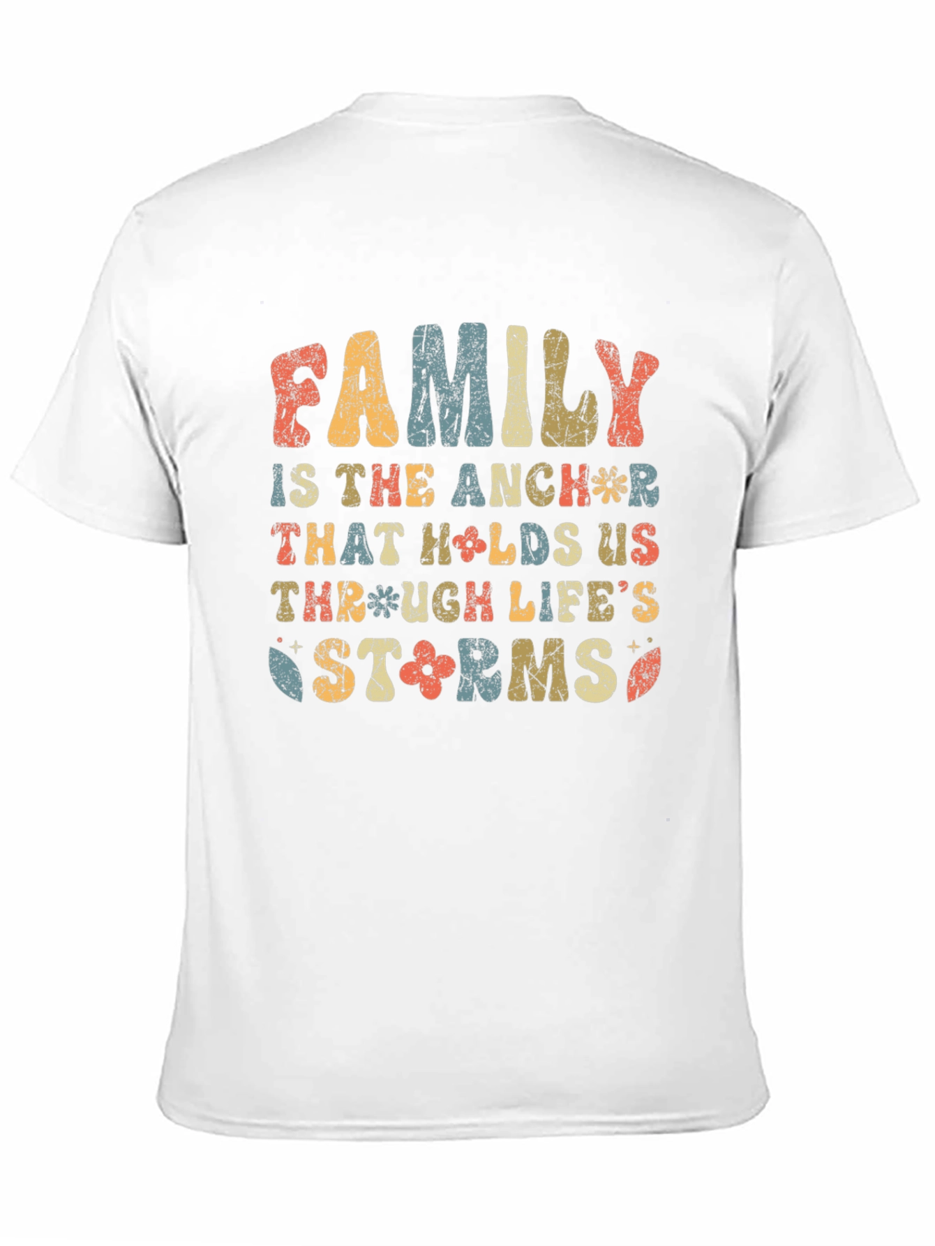 Black Family Anchor Retro Graphic T-Shirt view 11