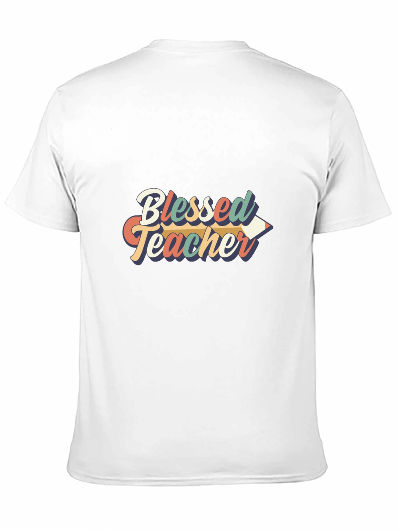 Black Blessed Teacher Graphic Tee - Unisex Crewneck T-Shirt view 11