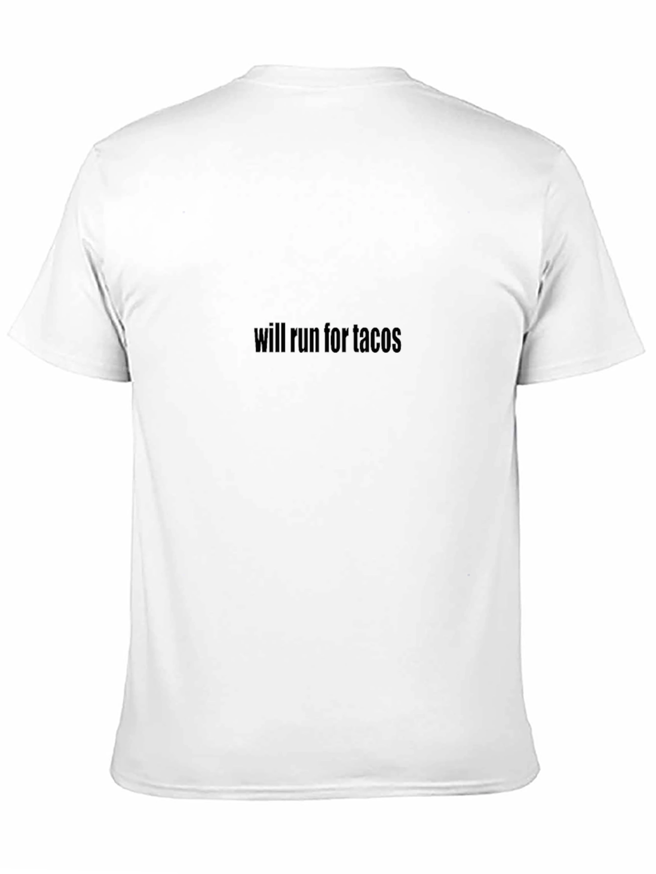 Black Will Run for Tacos T-Shirt - Black, Mens view 11