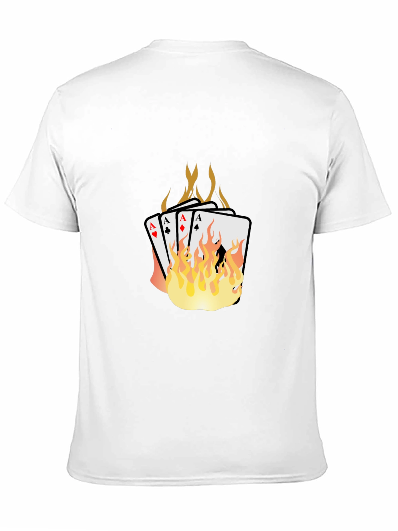 Black Flaming Aces Graphic T-Shirt view 11