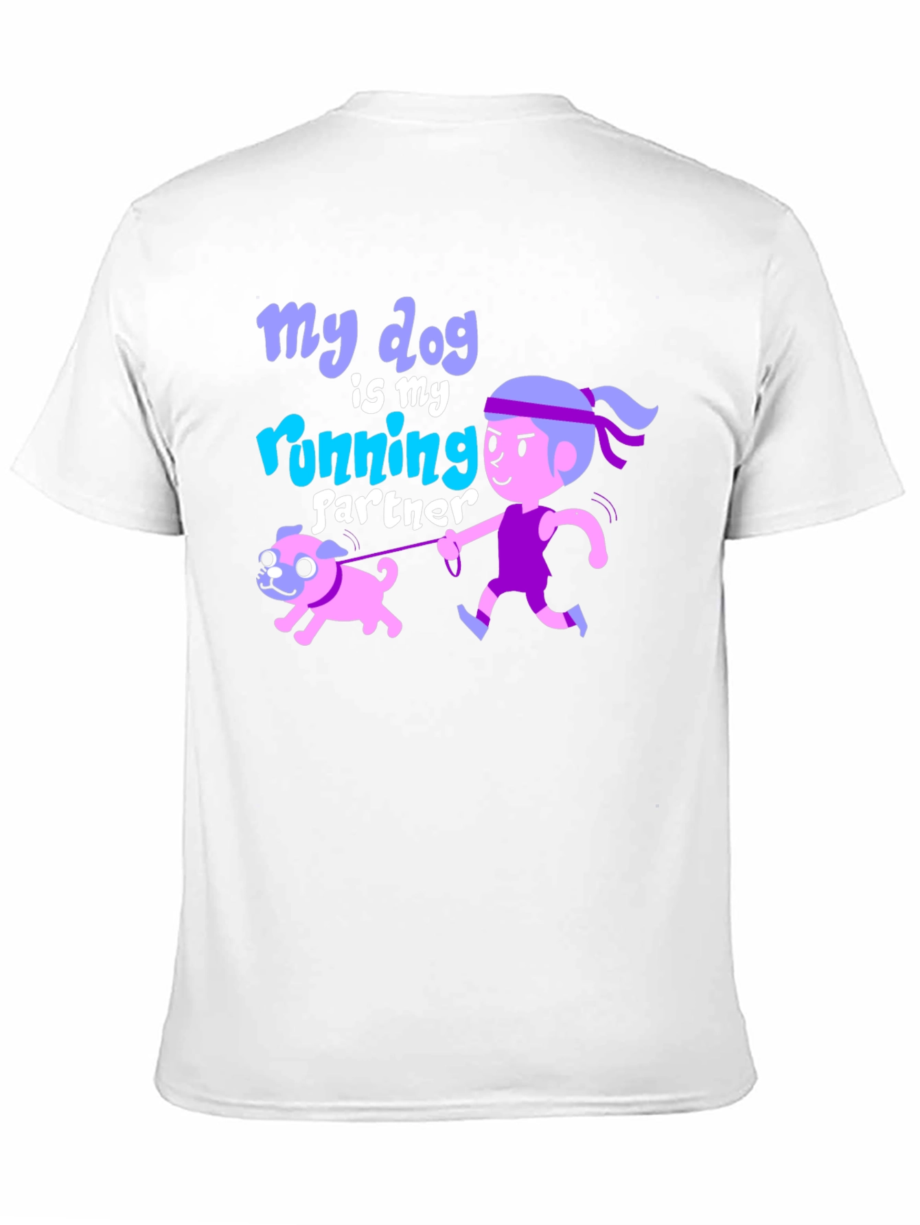 Black Dog Running Partner Graphic Tee - Fun Animal Lover Shirt view 11