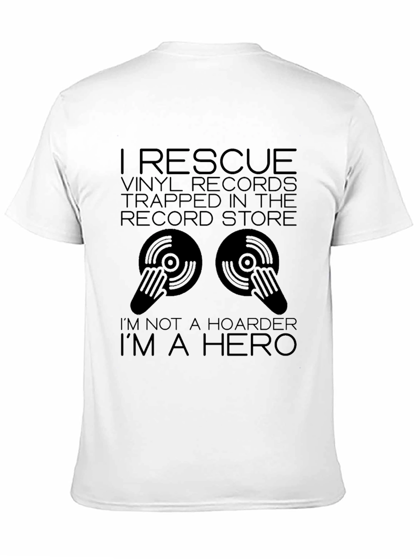 Black Vinyl Records Rescue T-Shirt - Hero Collector view 11