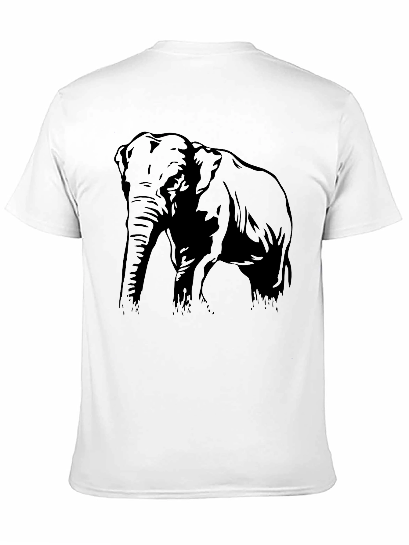 Black Elephant Graphic Black T-Shirt view 11