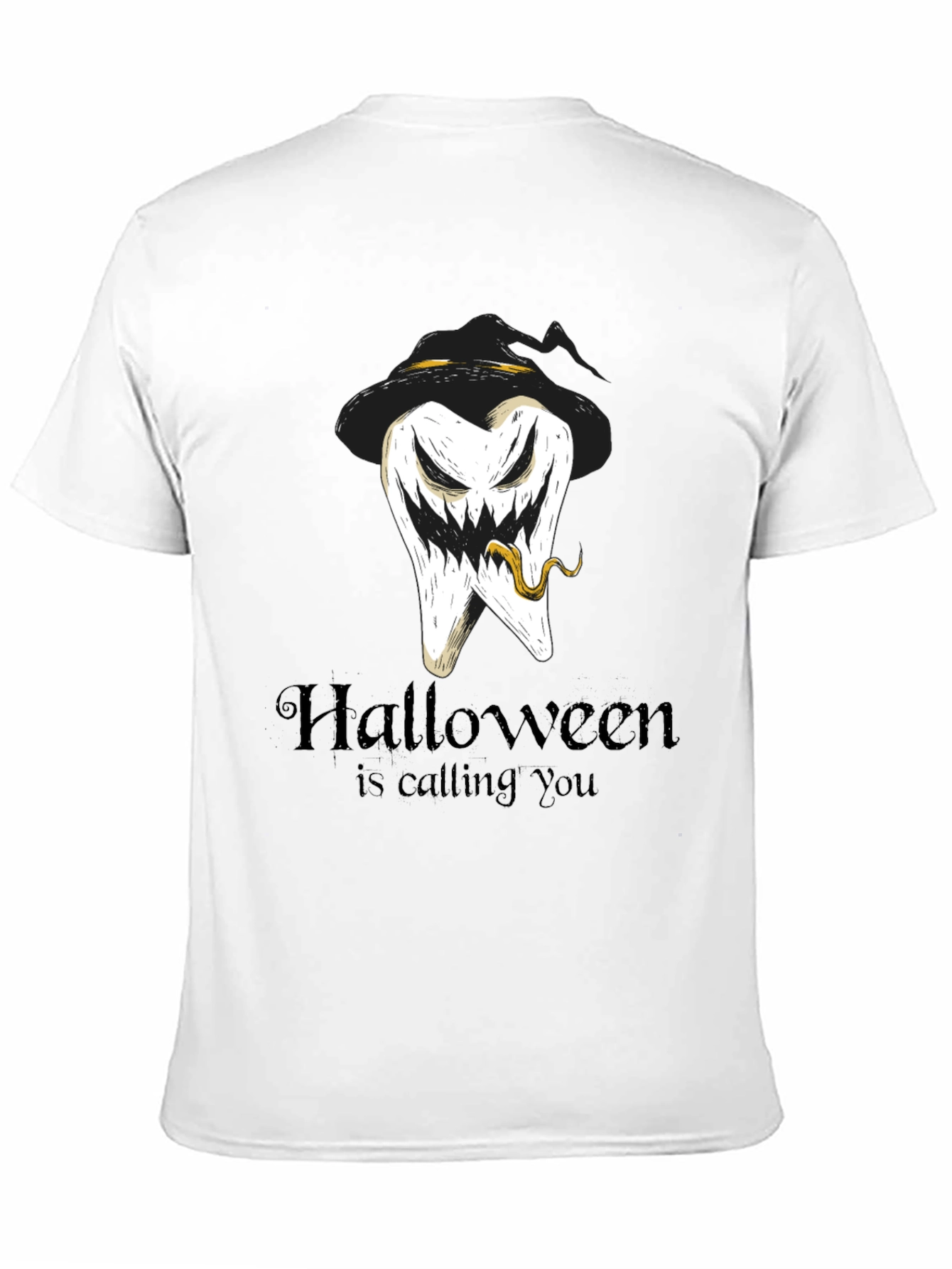 Black Halloween Tooth Tee: Calling You! view 11