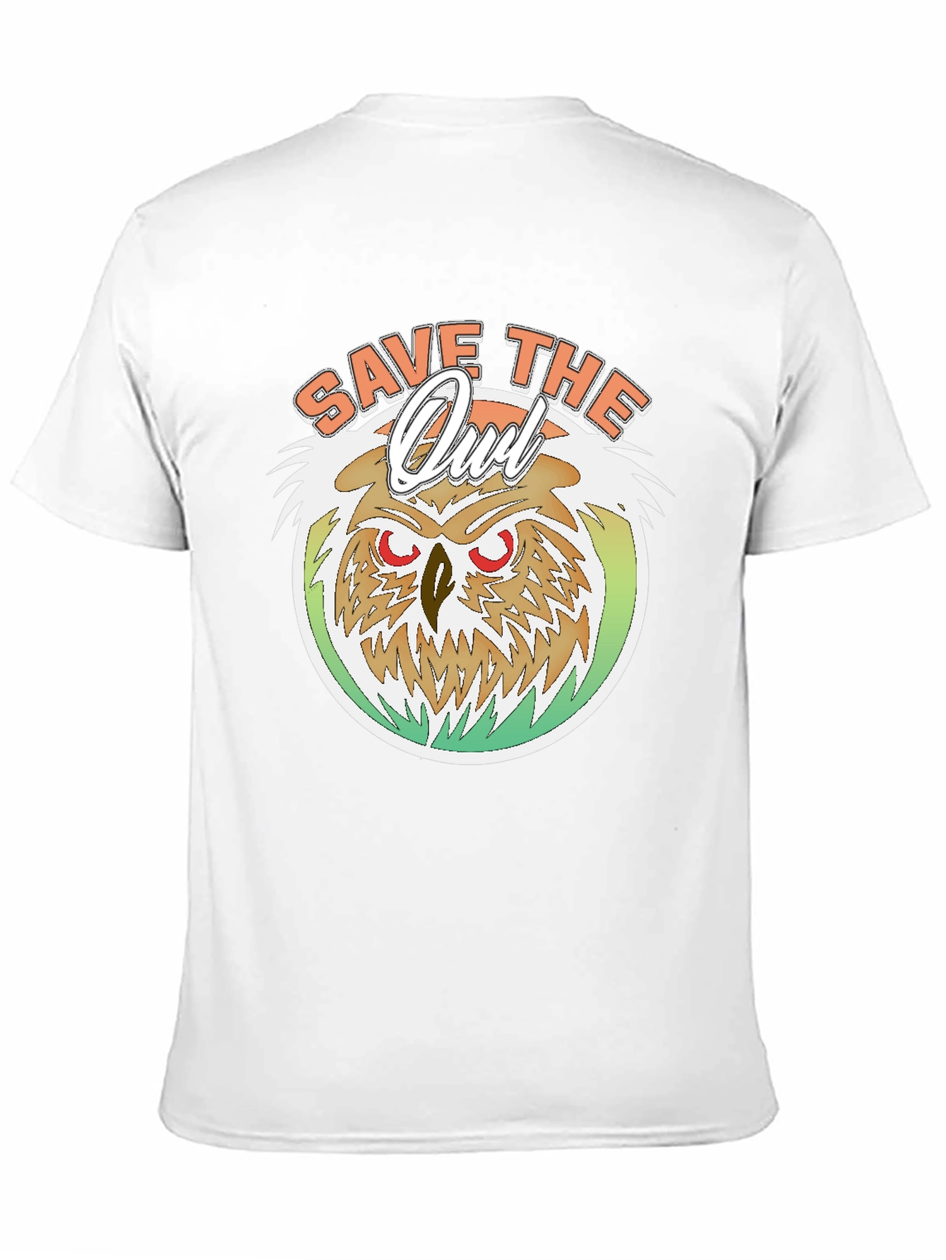 Black Save The Owl T-Shirt -  Eco-Friendly Graphic Tee view 11