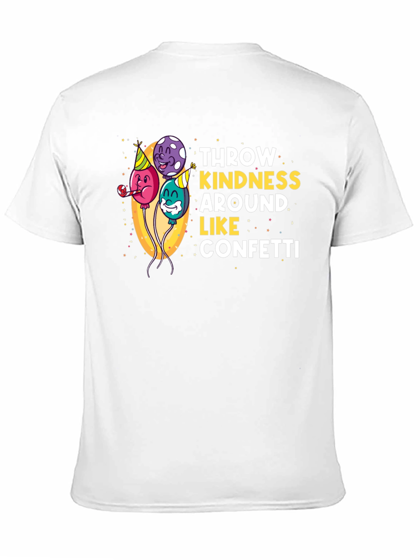 Black Throw Kindness Like Confetti Graphic Tee view 11