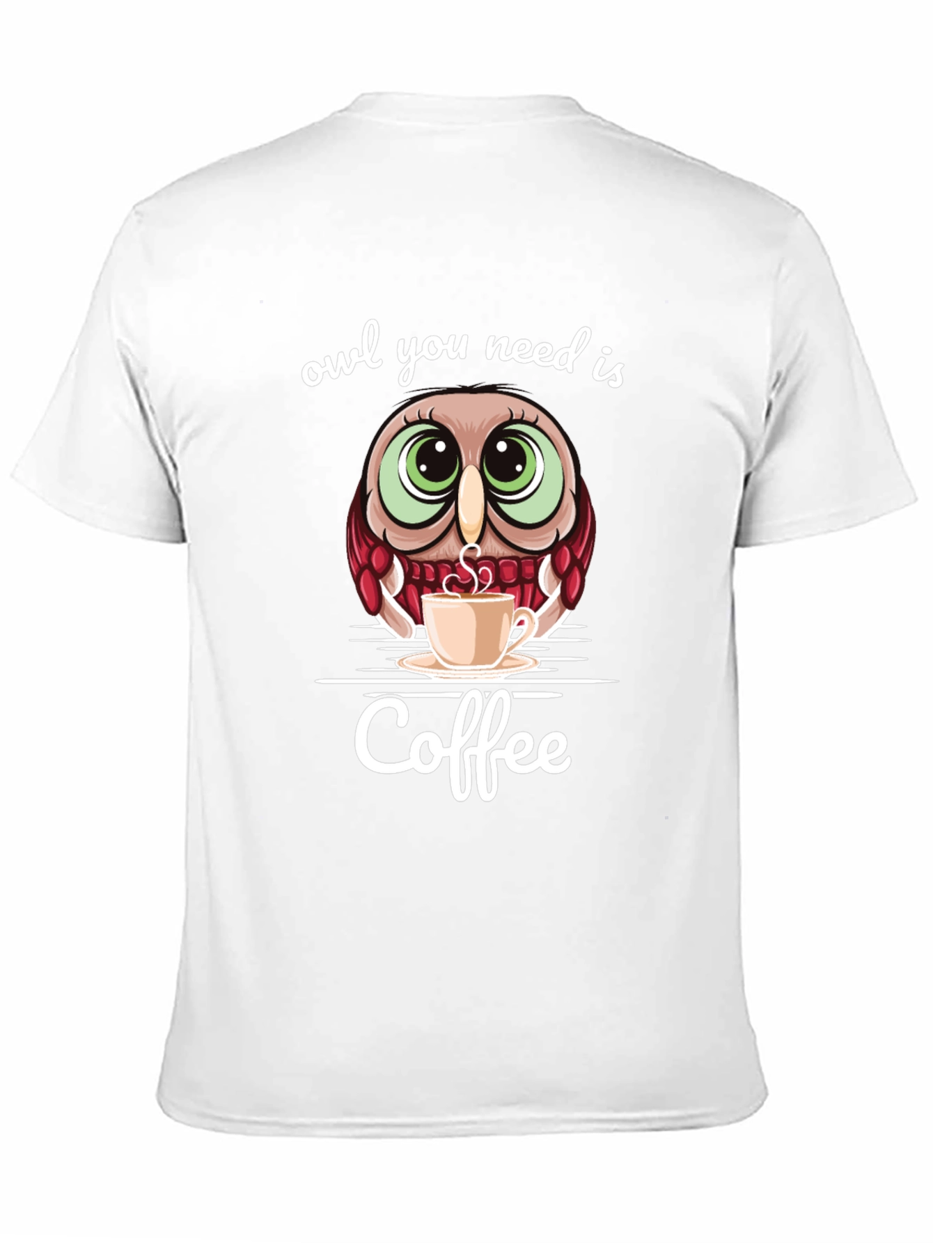 Black Owl You Need Is Coffee Graphic Tee view 11