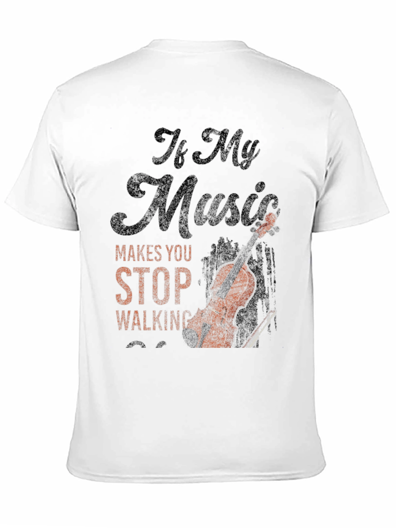 Black Music Makes You Stop Walking Men's T-Shirt view 11