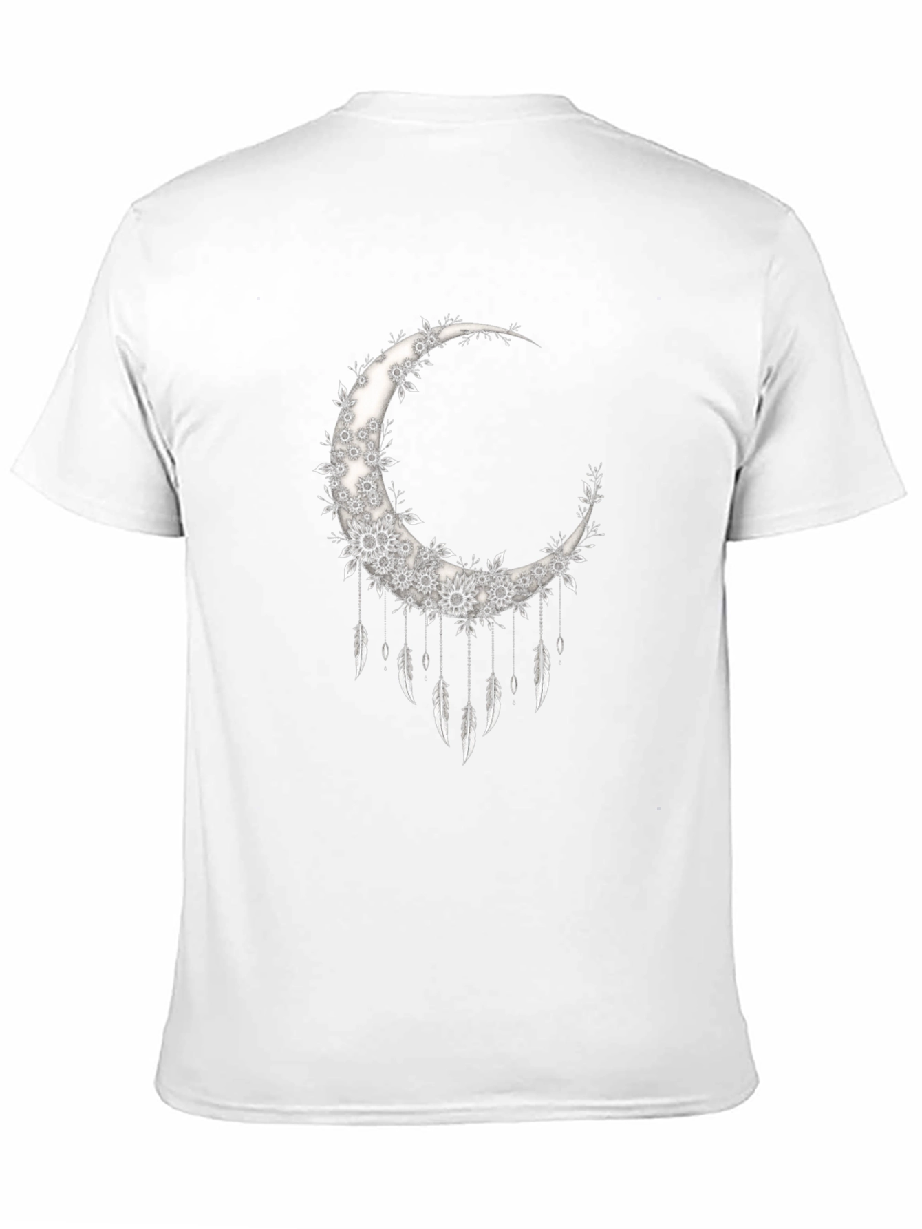 Black Floral Moon Dreamcatcher Graphic Tee view 11