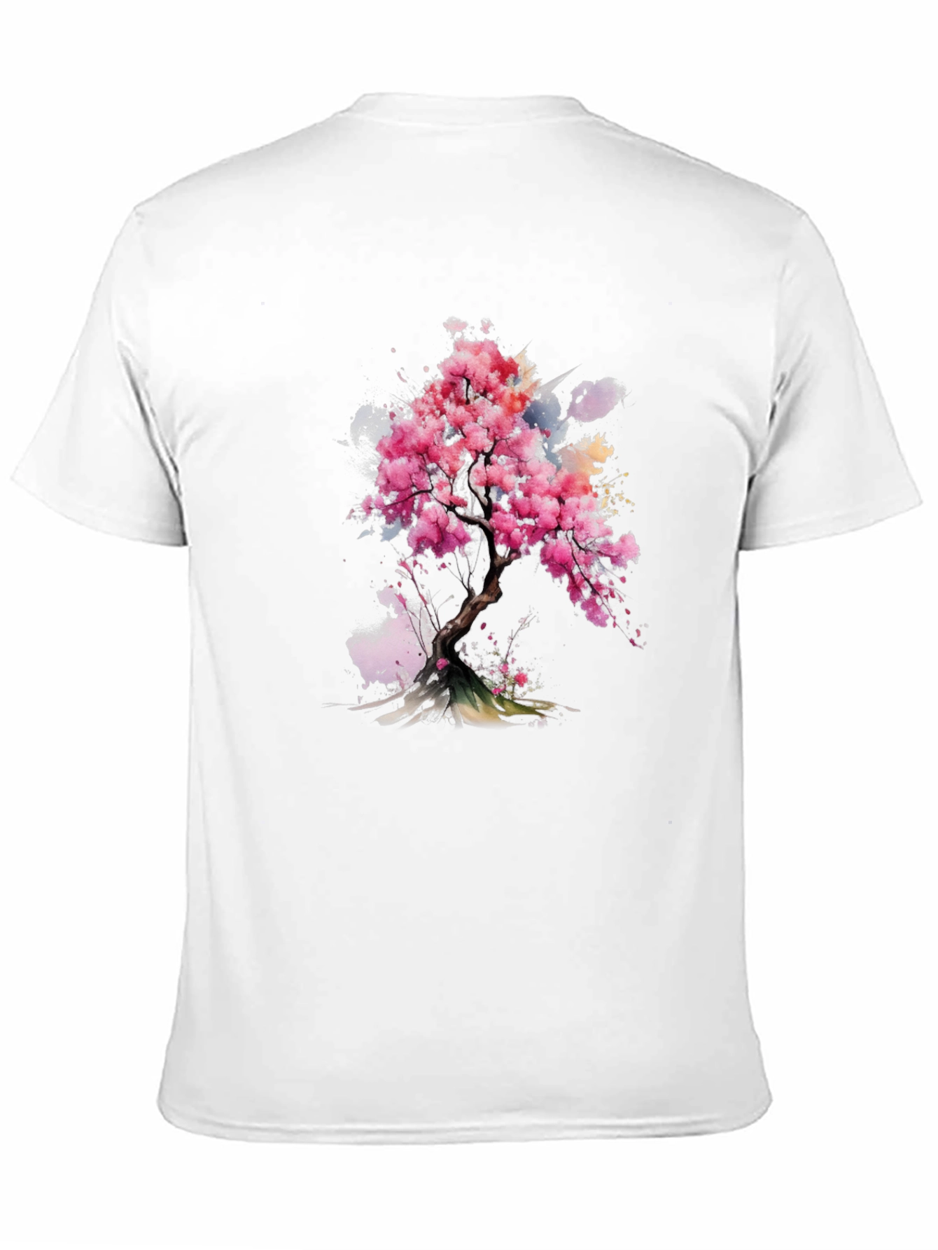 Black Sakura Blossom Tee - Artistic Floral Print view 11