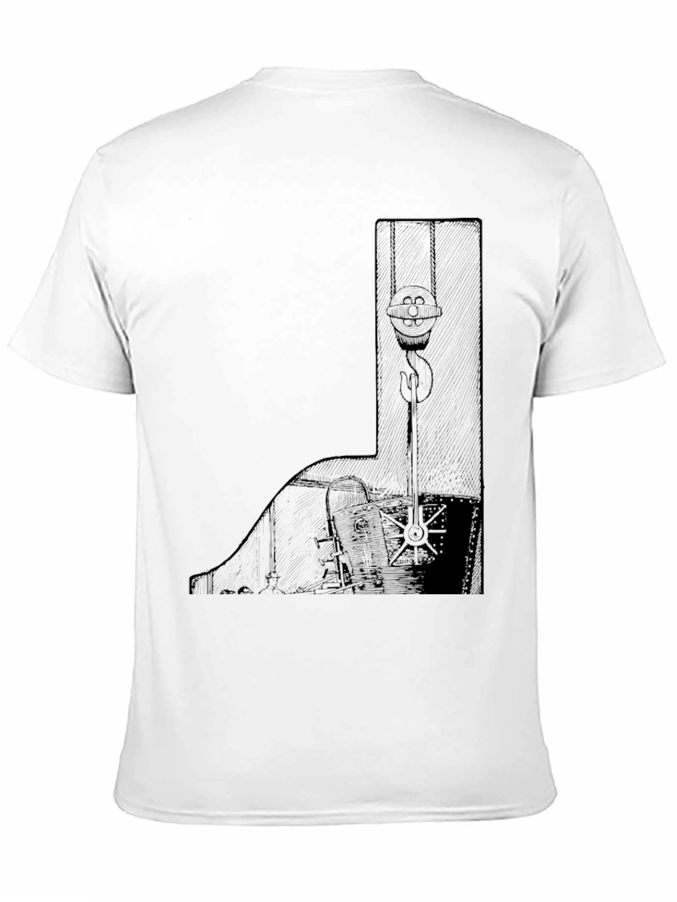 Black Men's Black Graphic Tee - Crane Design view 11