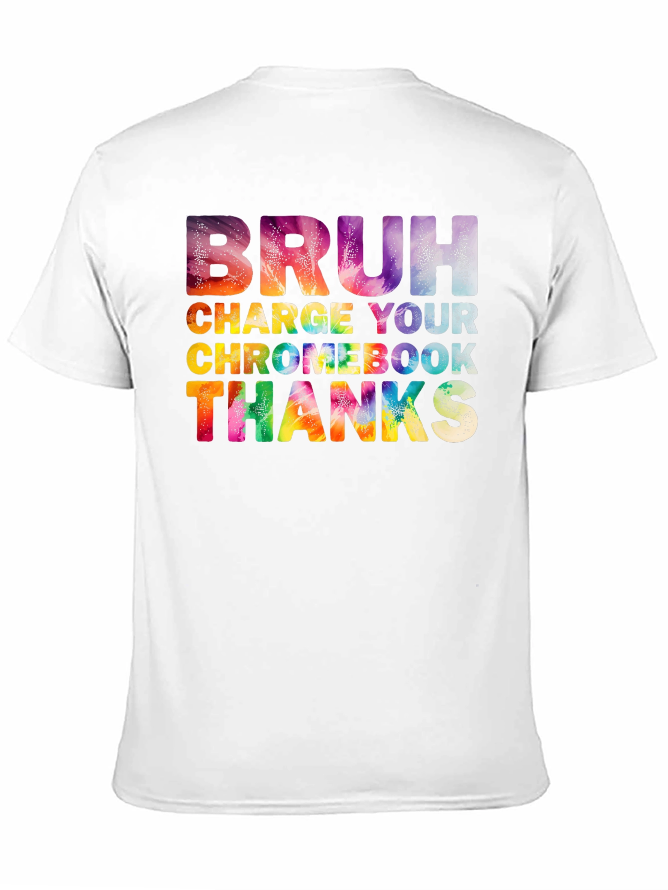 Black Bruh Charge Your Chromebook Graphic T-Shirt view 11