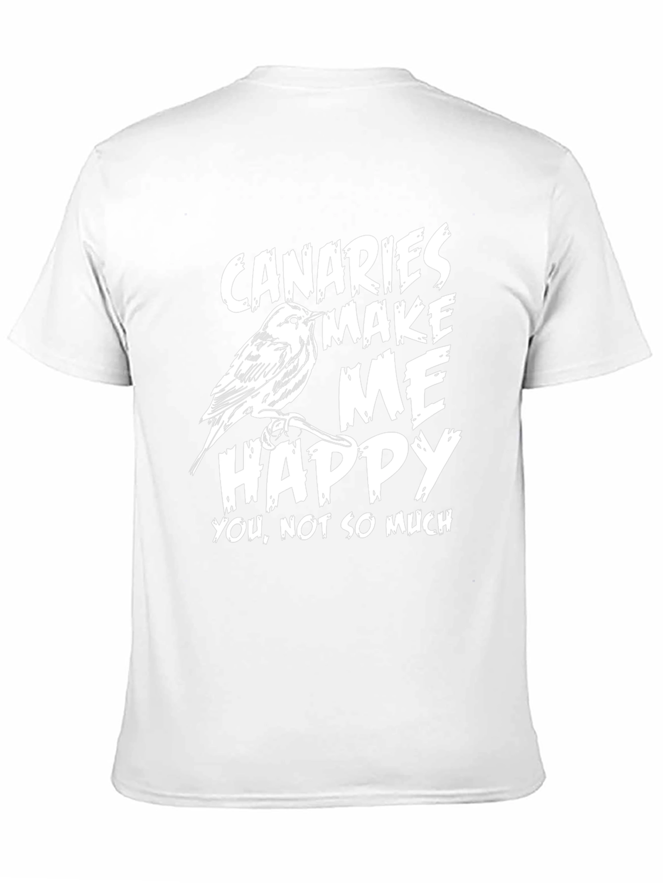 Black Canaries Make Me Happy Graphic Tee - Novelty Bird Lover Shirt view 11