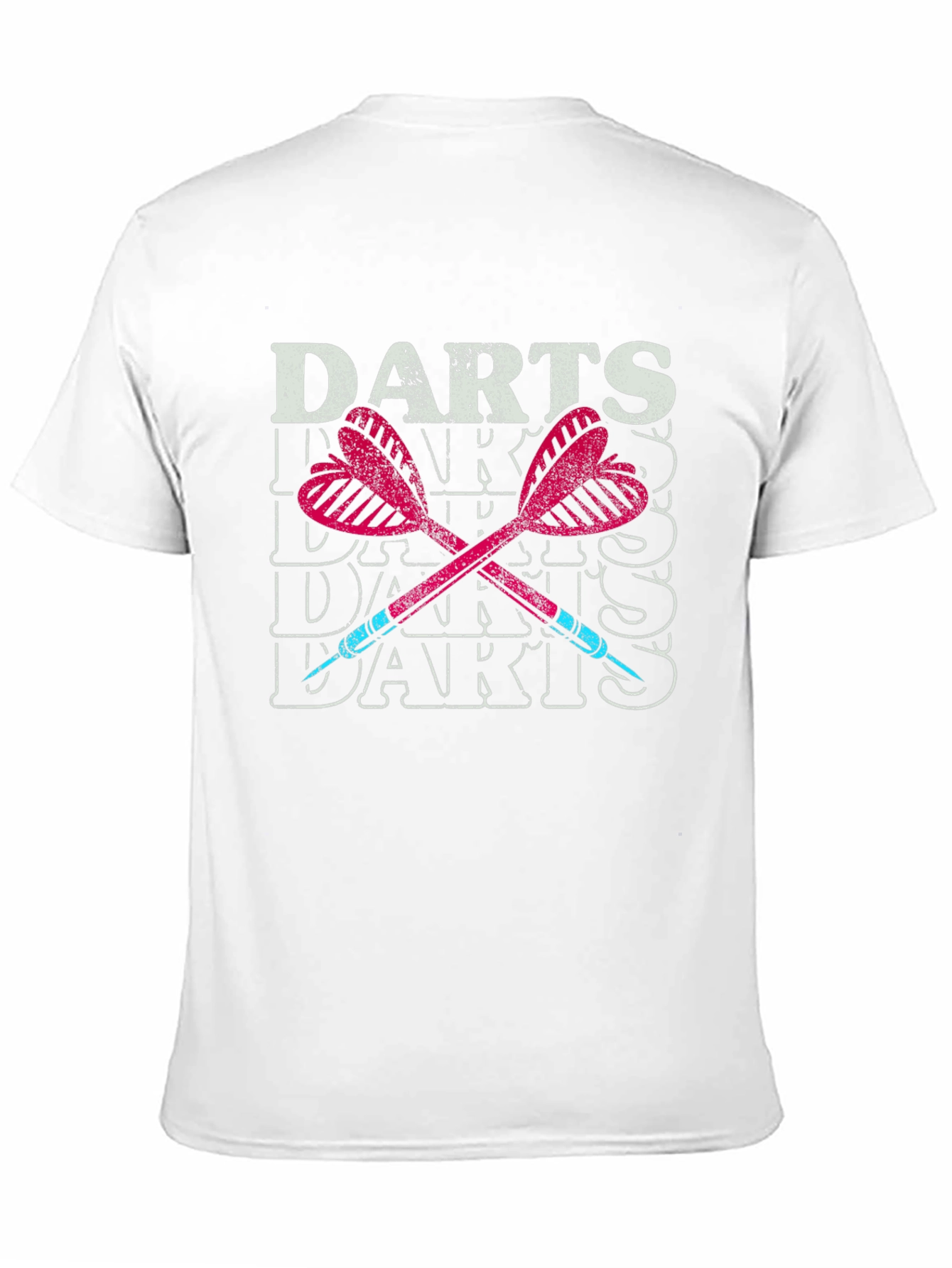 Black Darts Graphic Tee - Vintage Style Dart Player T-Shirt view 11