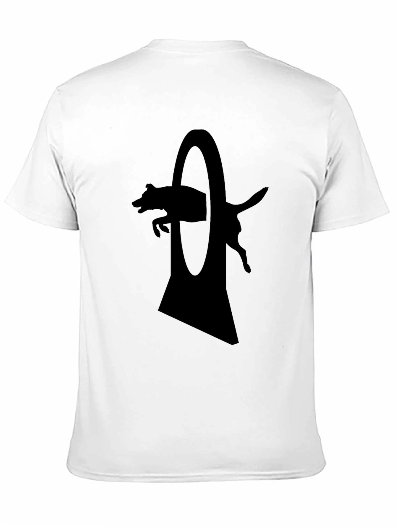 Black Dog Agility T-Shirt - Silhouette Design view 11