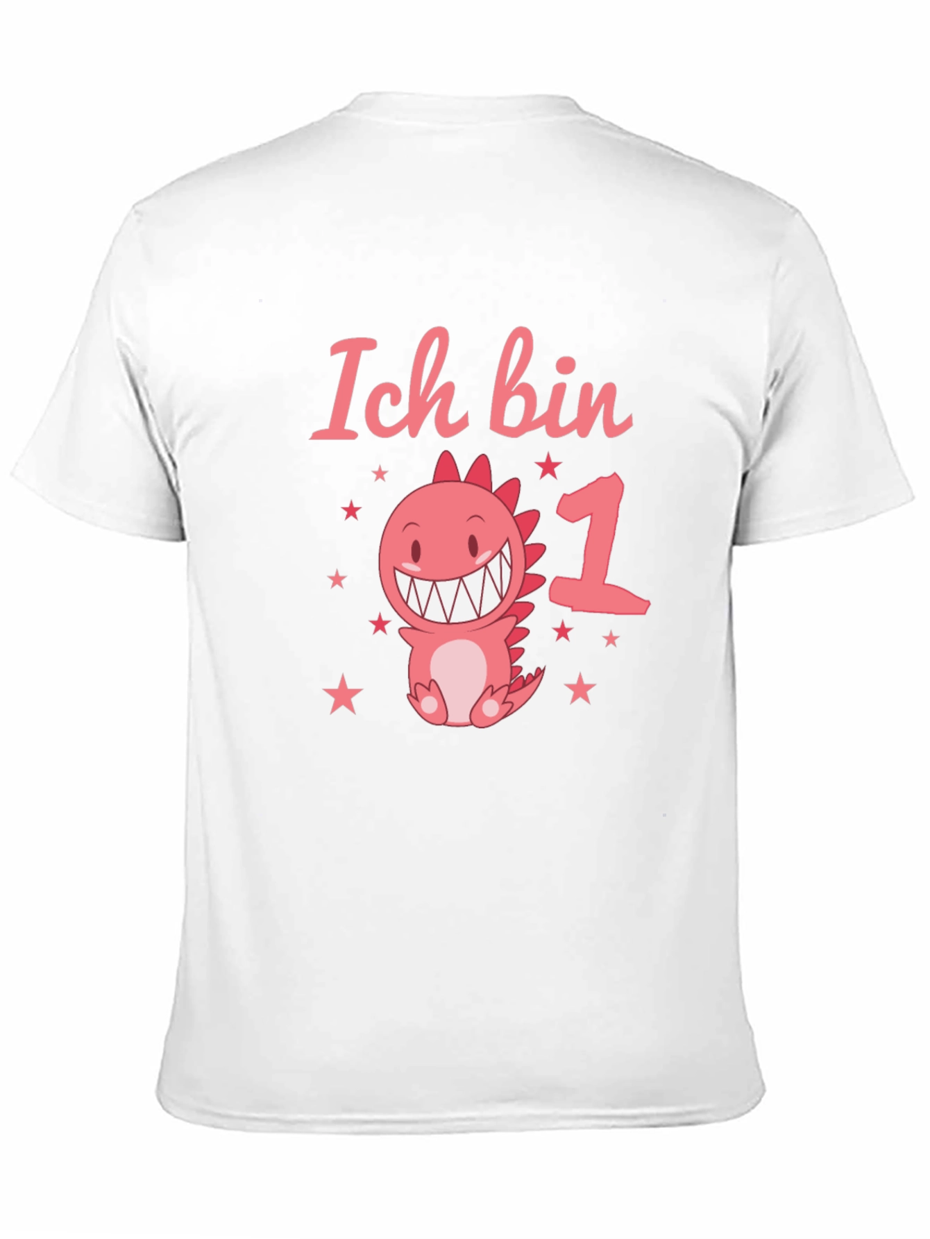 Black Ich Bin 1st Birthday Dinosaur T-Shirt view 11