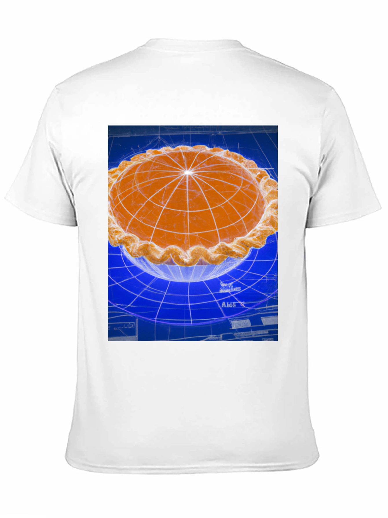 Black Pie Blueprint Graphic T-Shirt view 11