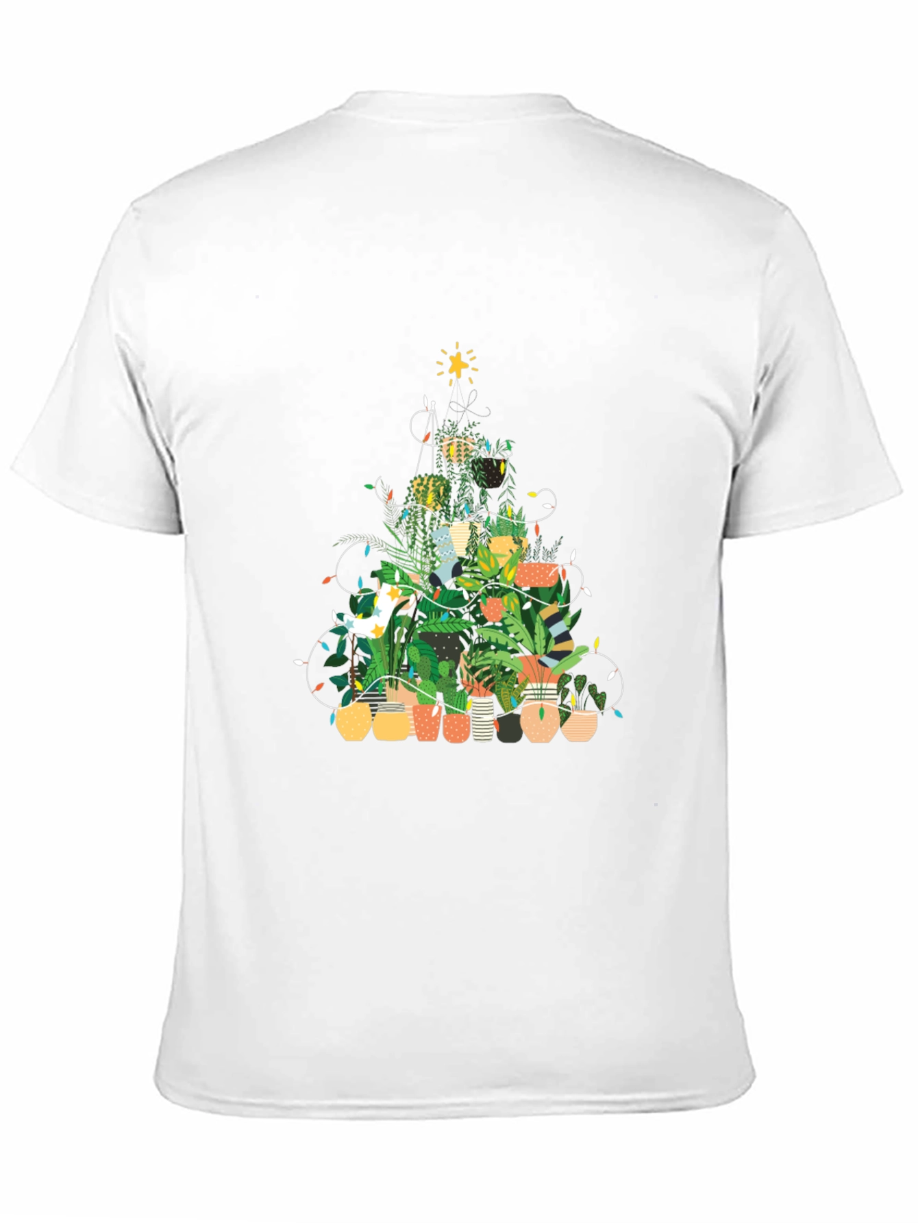 Black Plant Christmas Tree Graphic Tee view 11