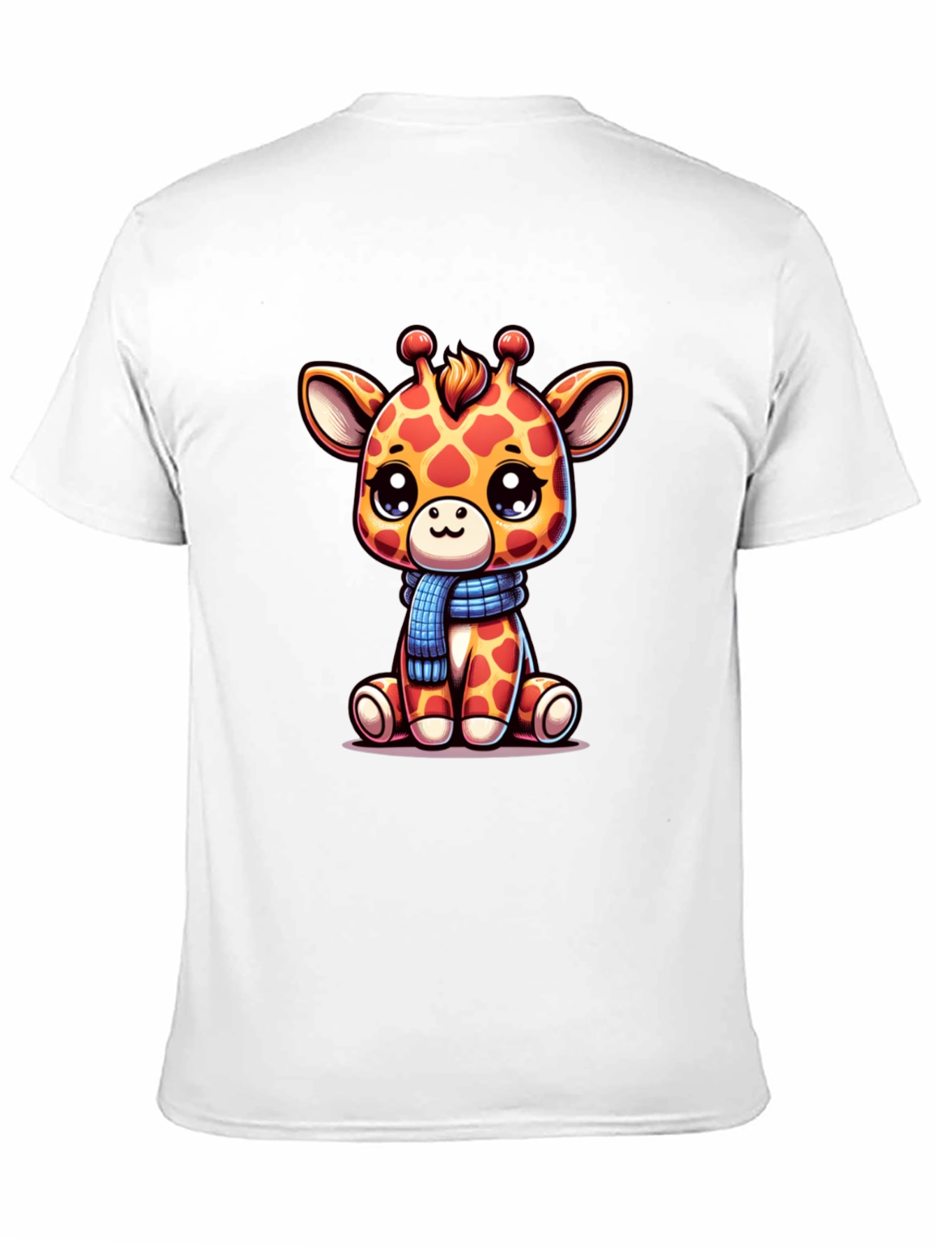 Black Cute Giraffe Graphic Tee - Unisex Black T-Shirt view 11