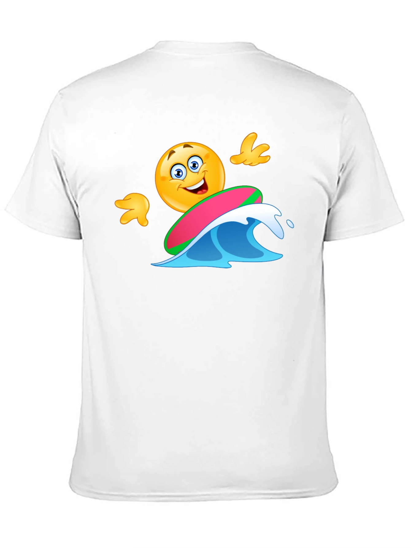 Black Surfing Emoji T-Shirt - Fun Graphic Tee view 11