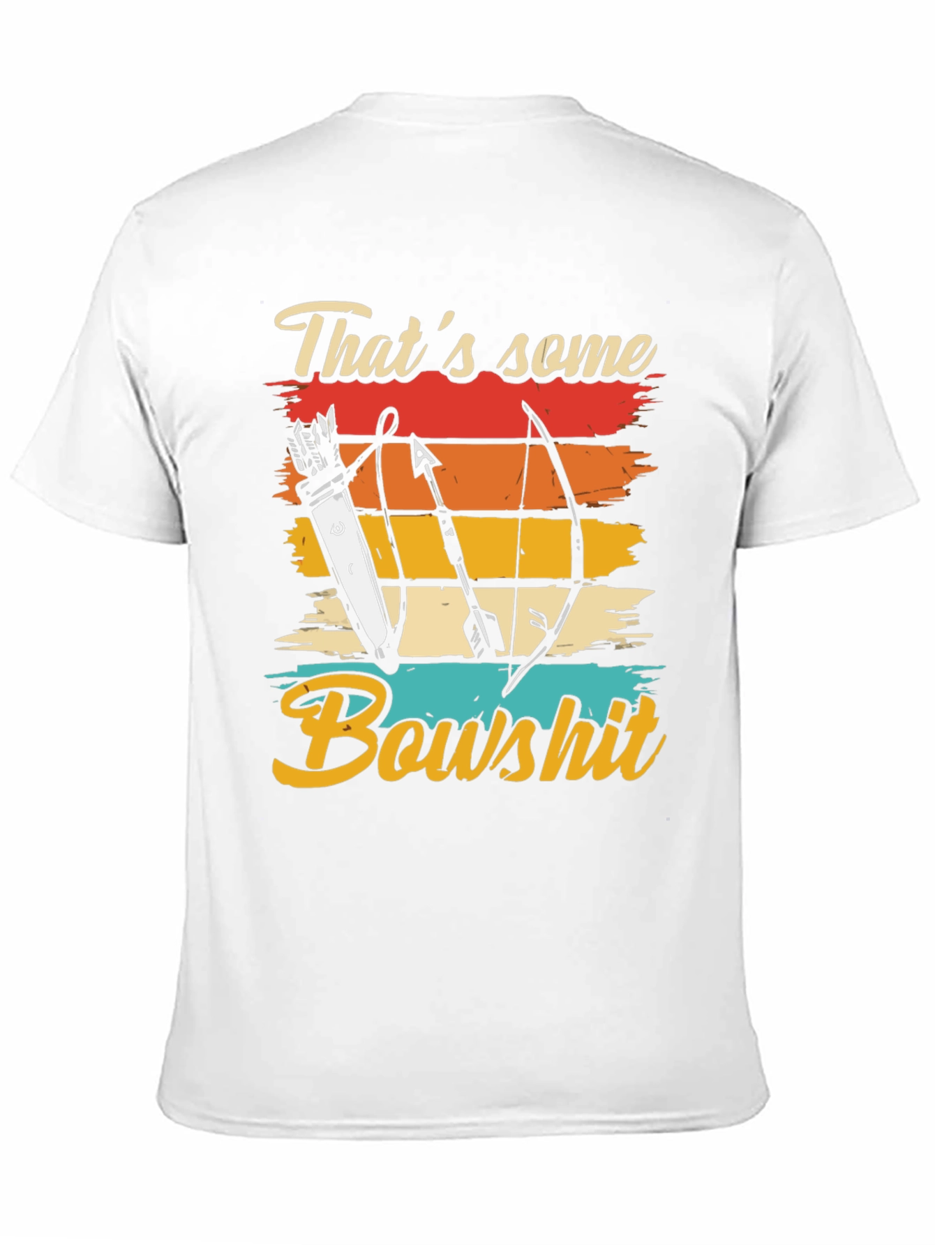 Black That's Some Bowshit T-Shirt Archery Arrow Retro Design view 11