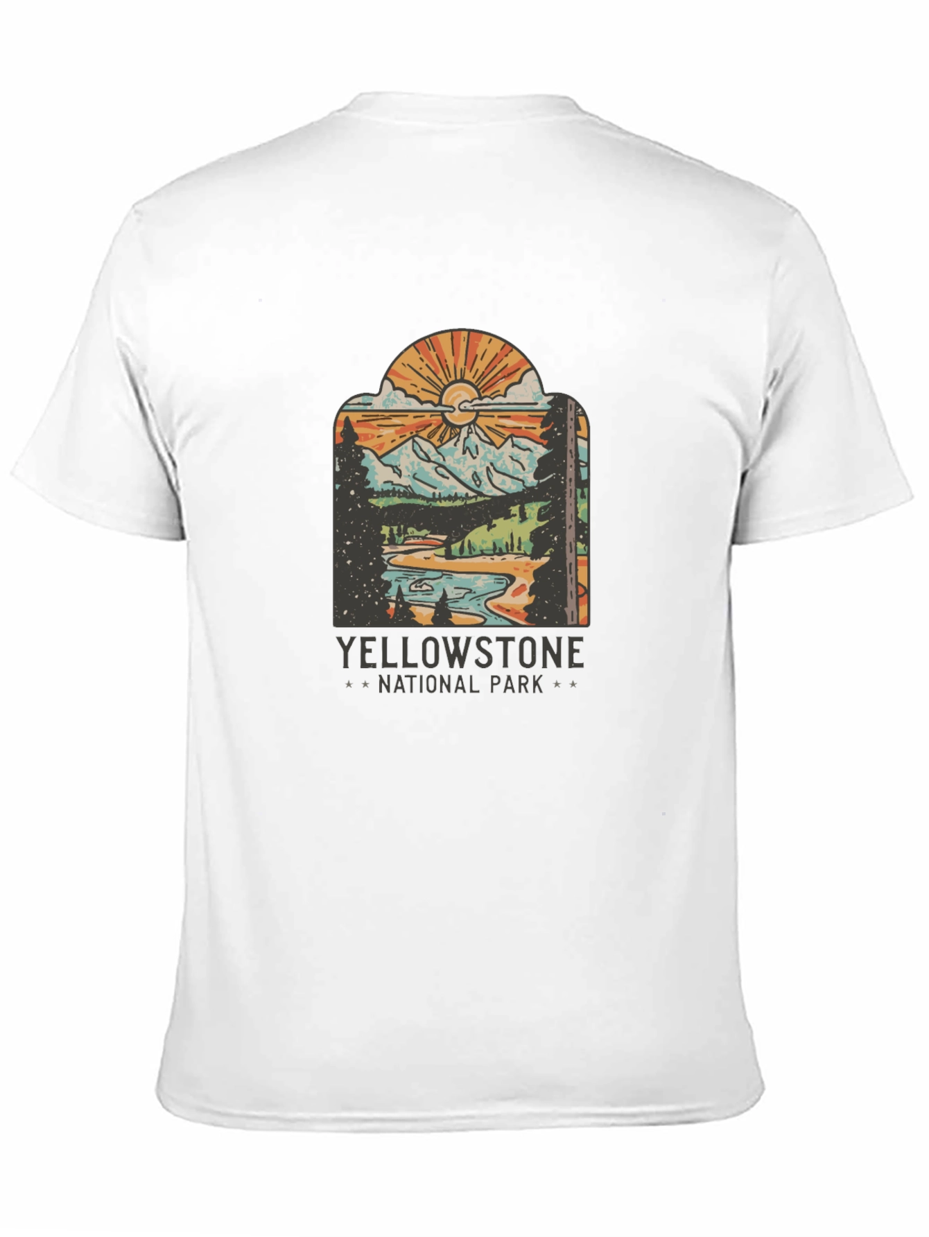 Black Yellowstone National Park Graphic Tee view 11