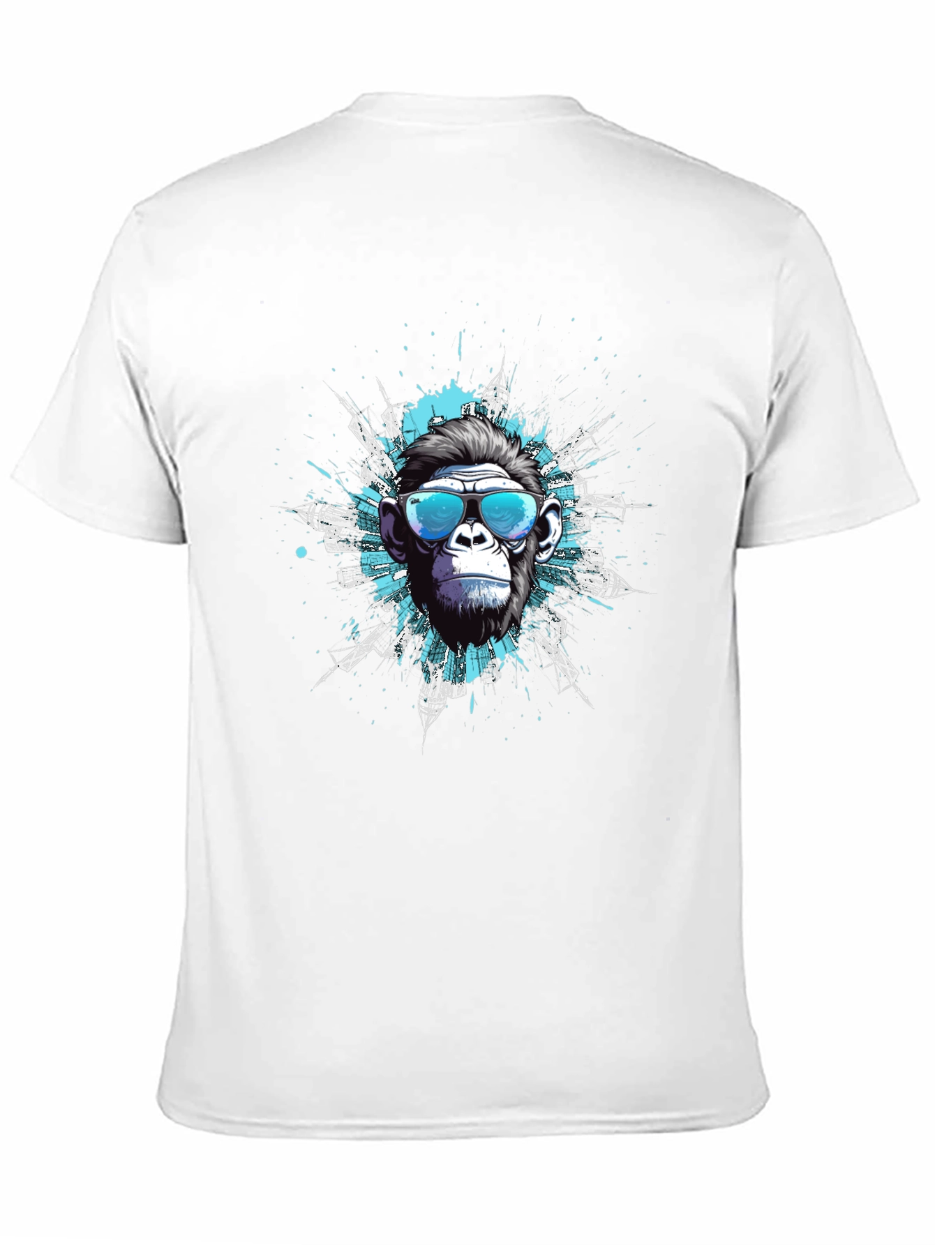 Cool Ape Cityscape Graphic Tee - Black Cotton T-Shirt - 11