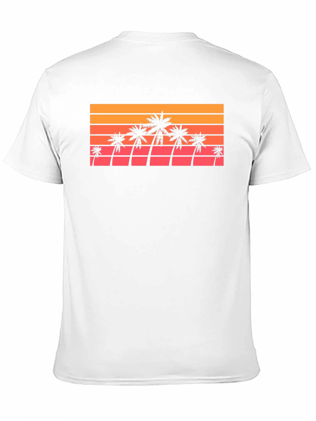 Black Retro Palm Tree Sunset T-Shirt view 11