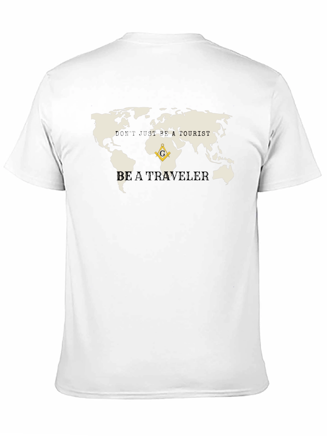 Black Traveler's World Map Graphic Tee view 11