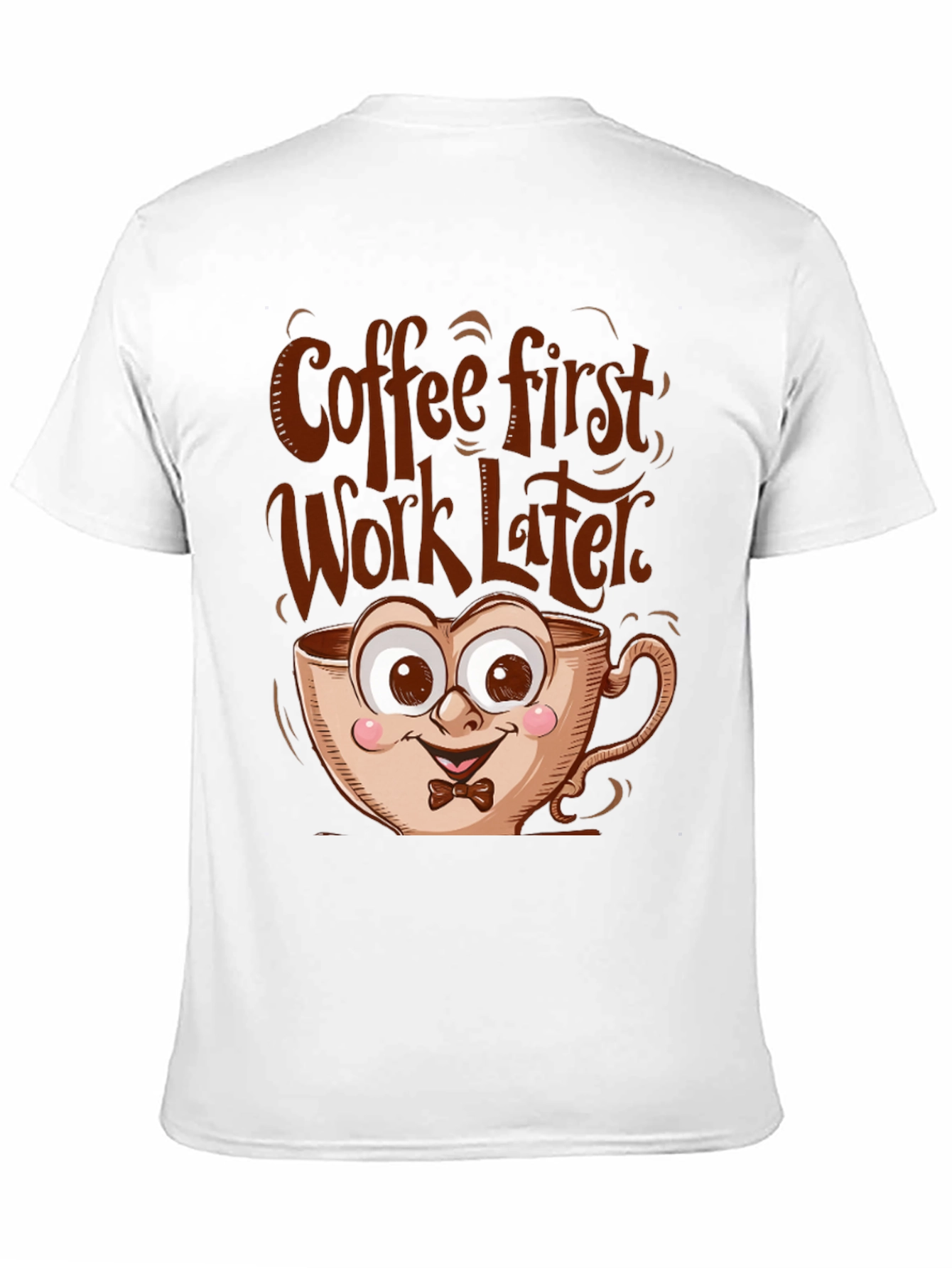 Black Coffee First Funny T-Shirt view 11