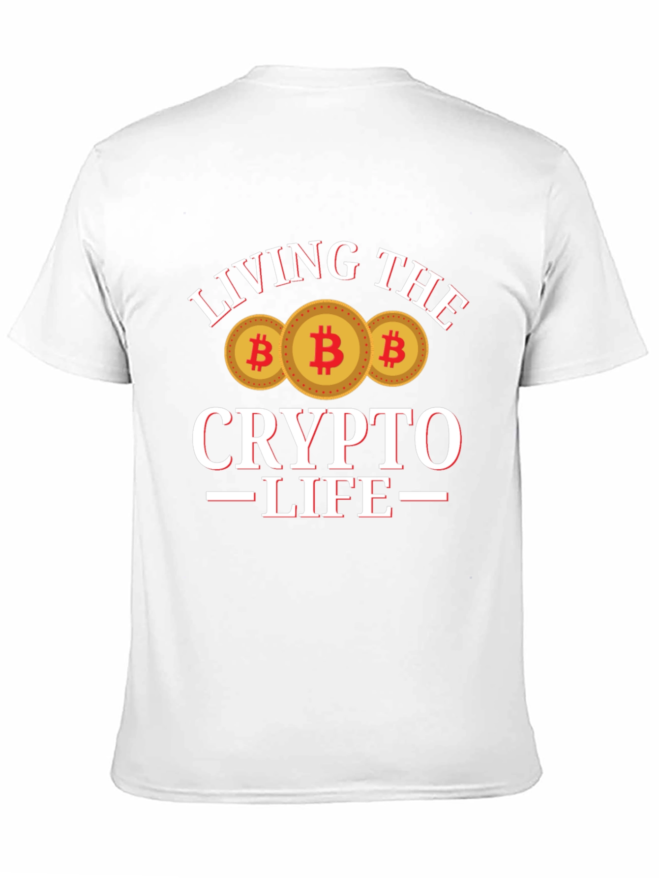 Black Living the Crypto Life T-Shirt Bitcoin Design view 11