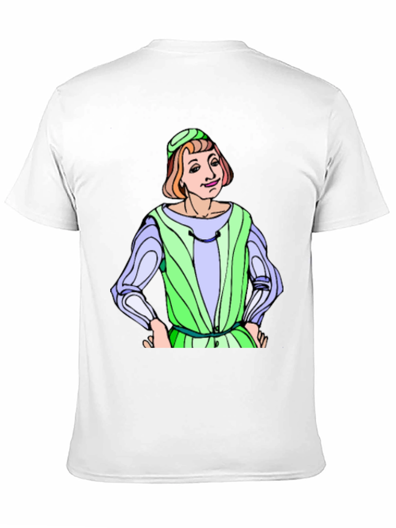 Black Renaissance Cartoon T-Shirt - Quirky Graphic Tee view 11