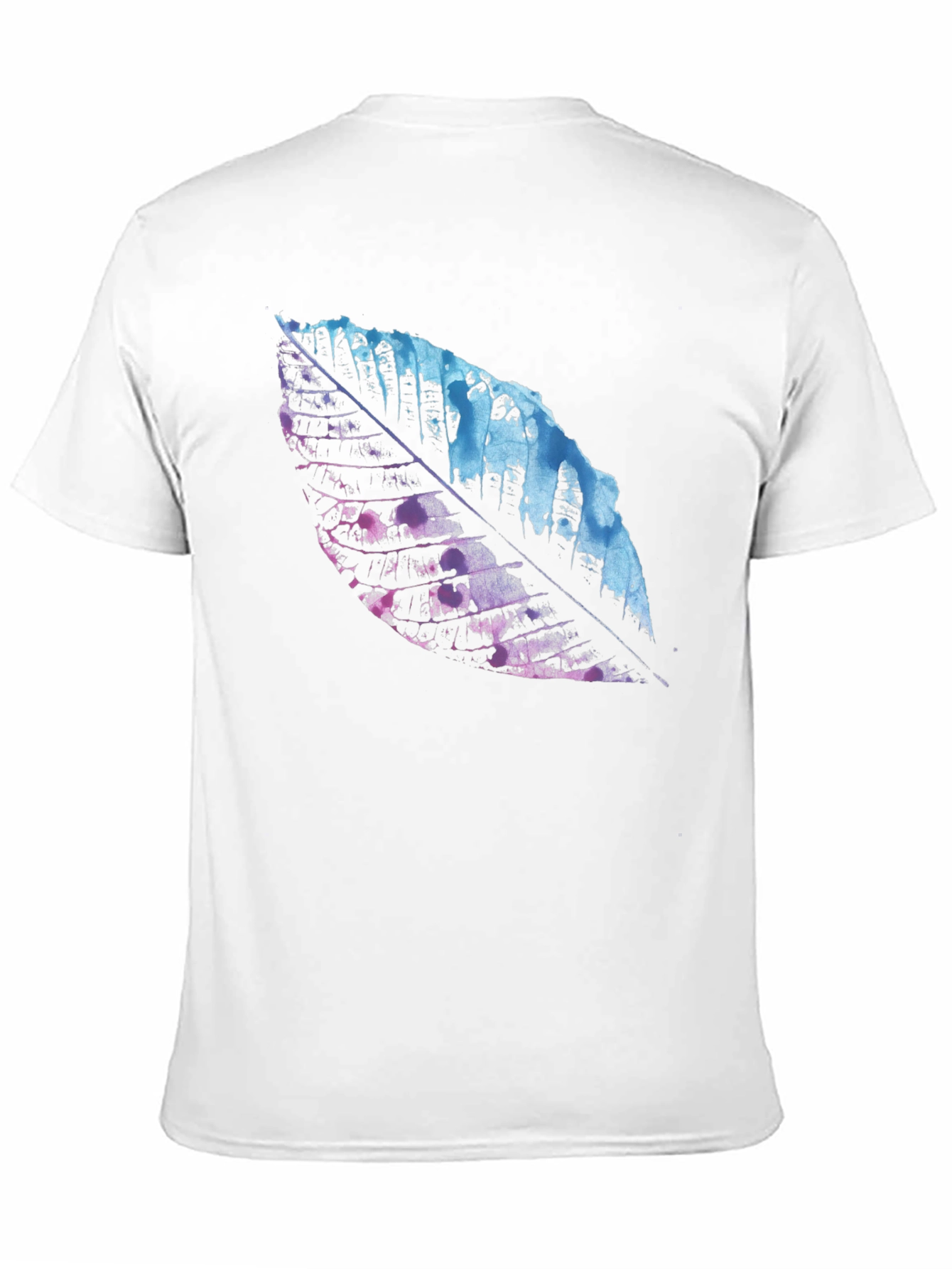 Black Abstract Leaf Graphic Black T-Shirt view 11