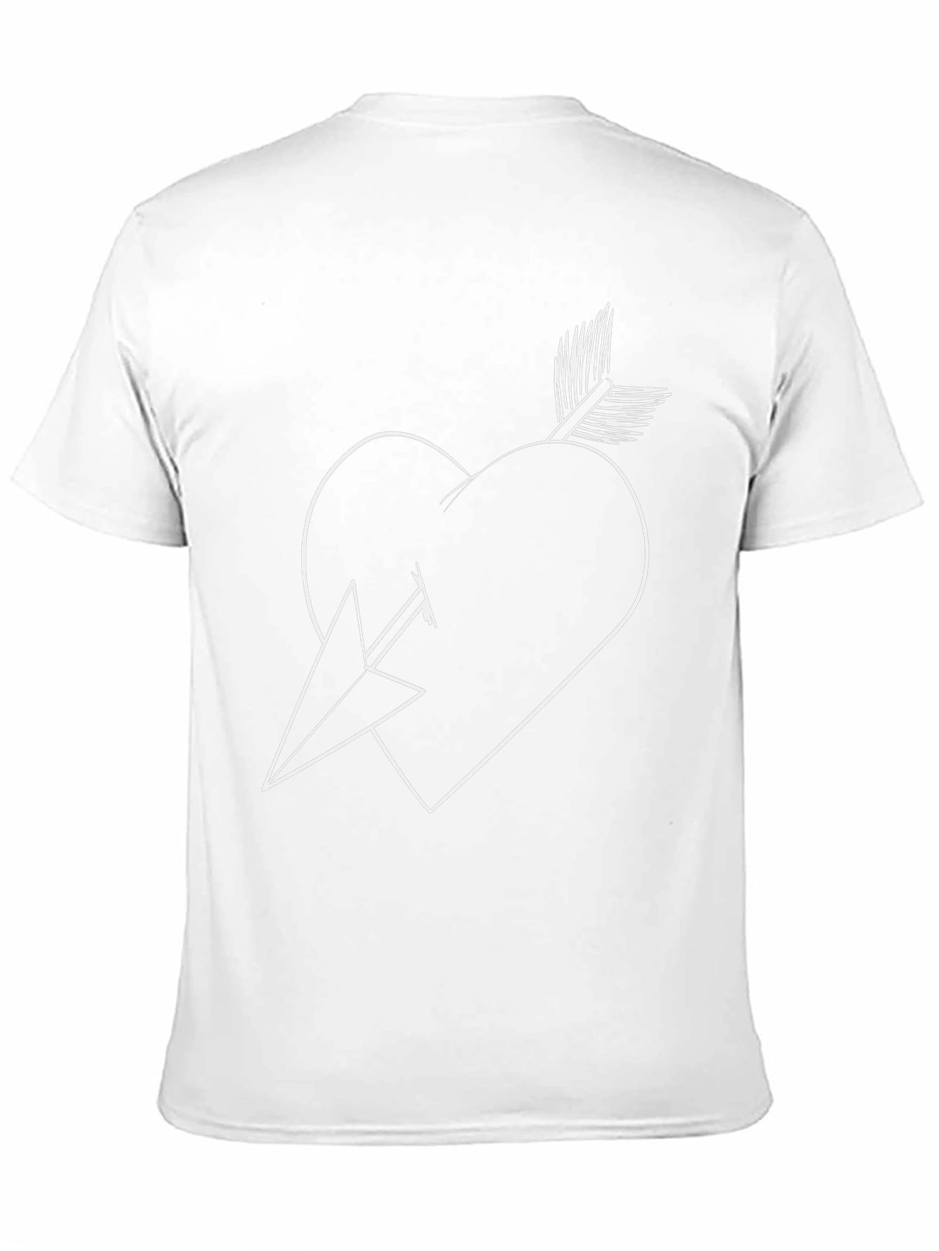 Black Heart and Arrow Graphic Tee - Black view 11