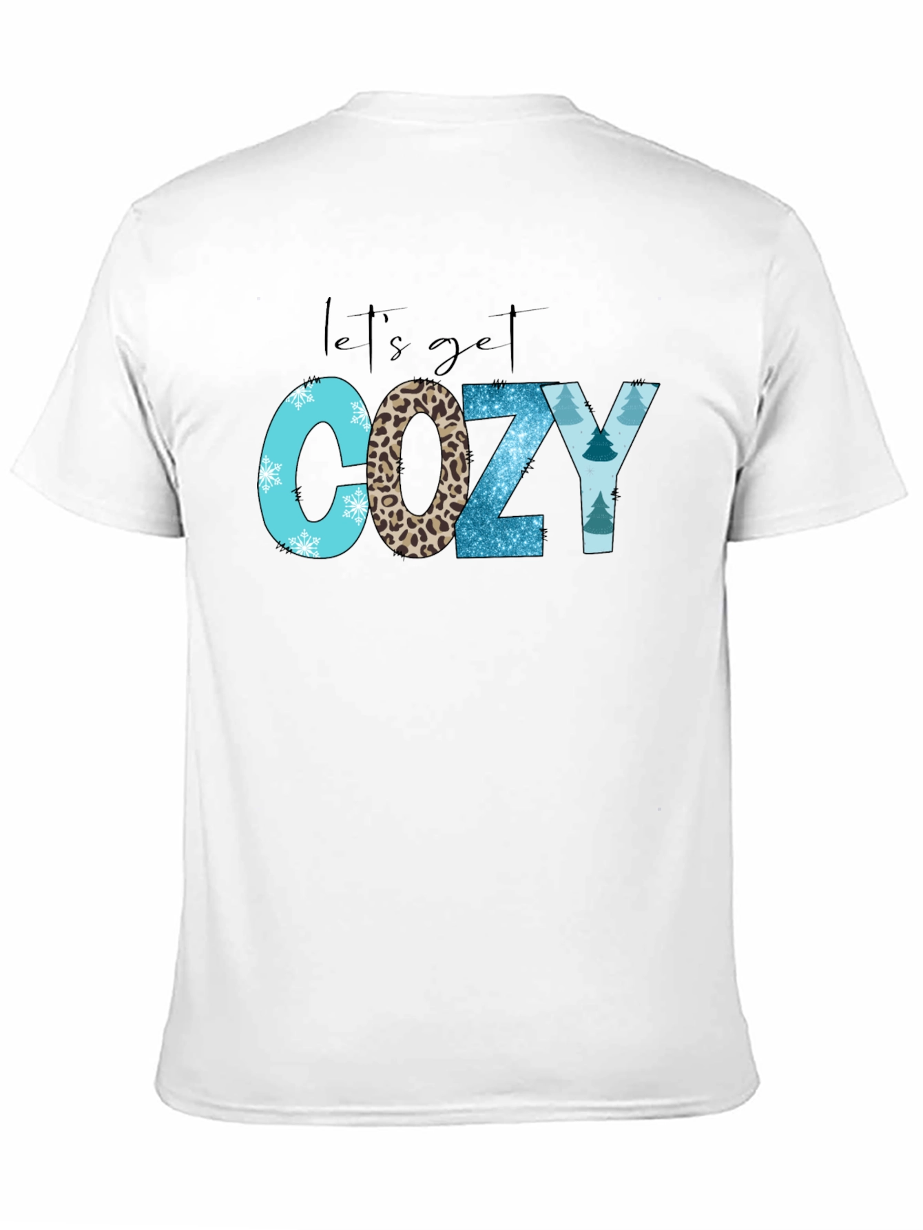 Black Let's Get Cozy T-Shirt view 11