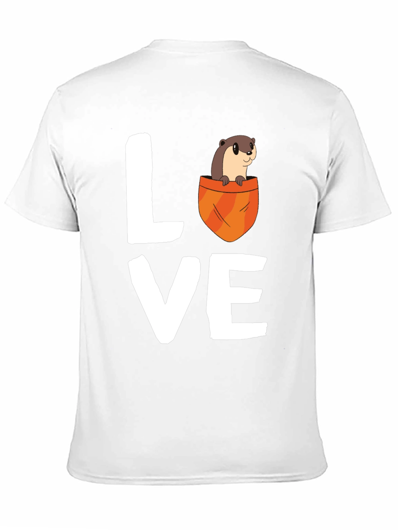 Black Otter Love Graphic T-Shirt - Unisex Cotton Tee view 11