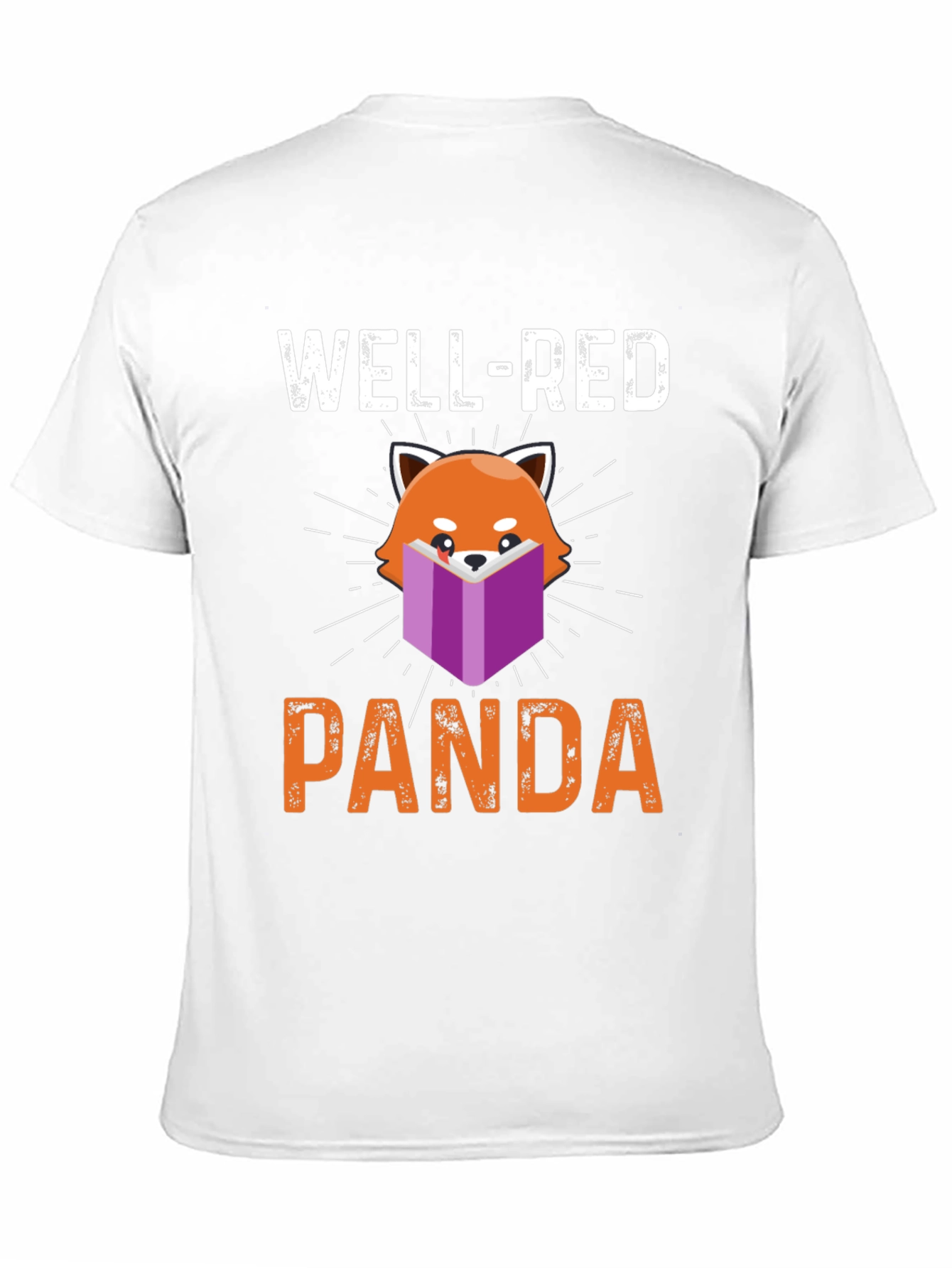 Black Well-Red Panda T-Shirt - Book Lover Tee view 11