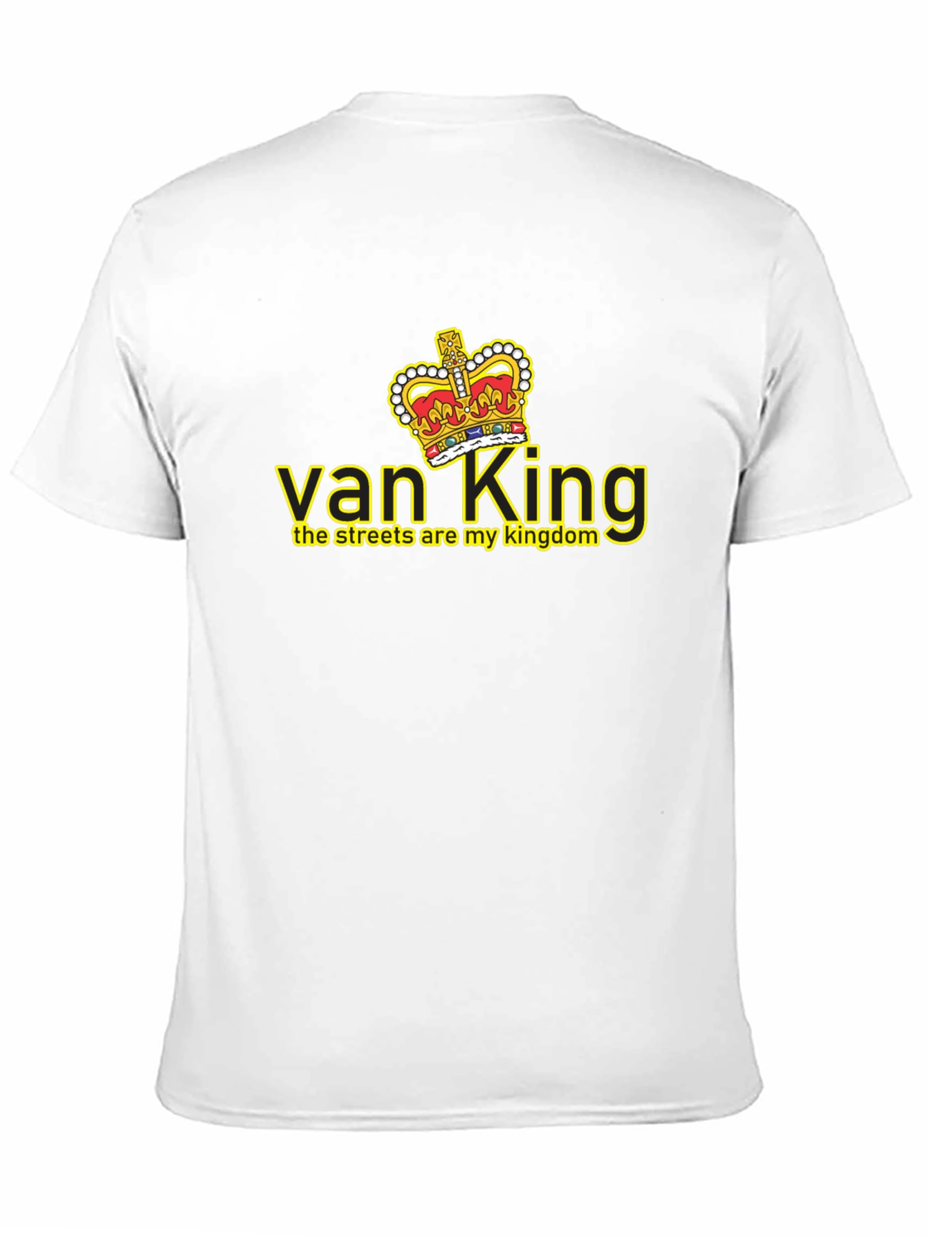 Black Van King Graphic Tee - Black Crew Neck T-Shirt view 11