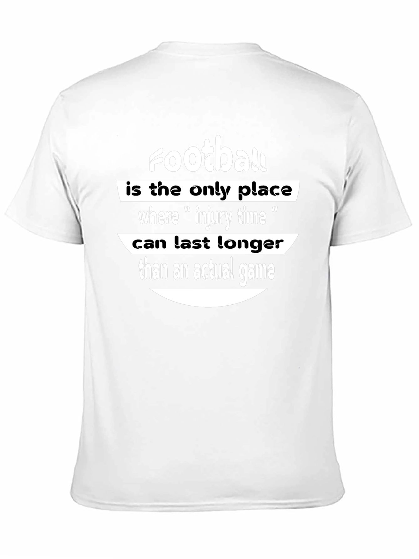 Black Funny Football Injury Time T-Shirt view 11