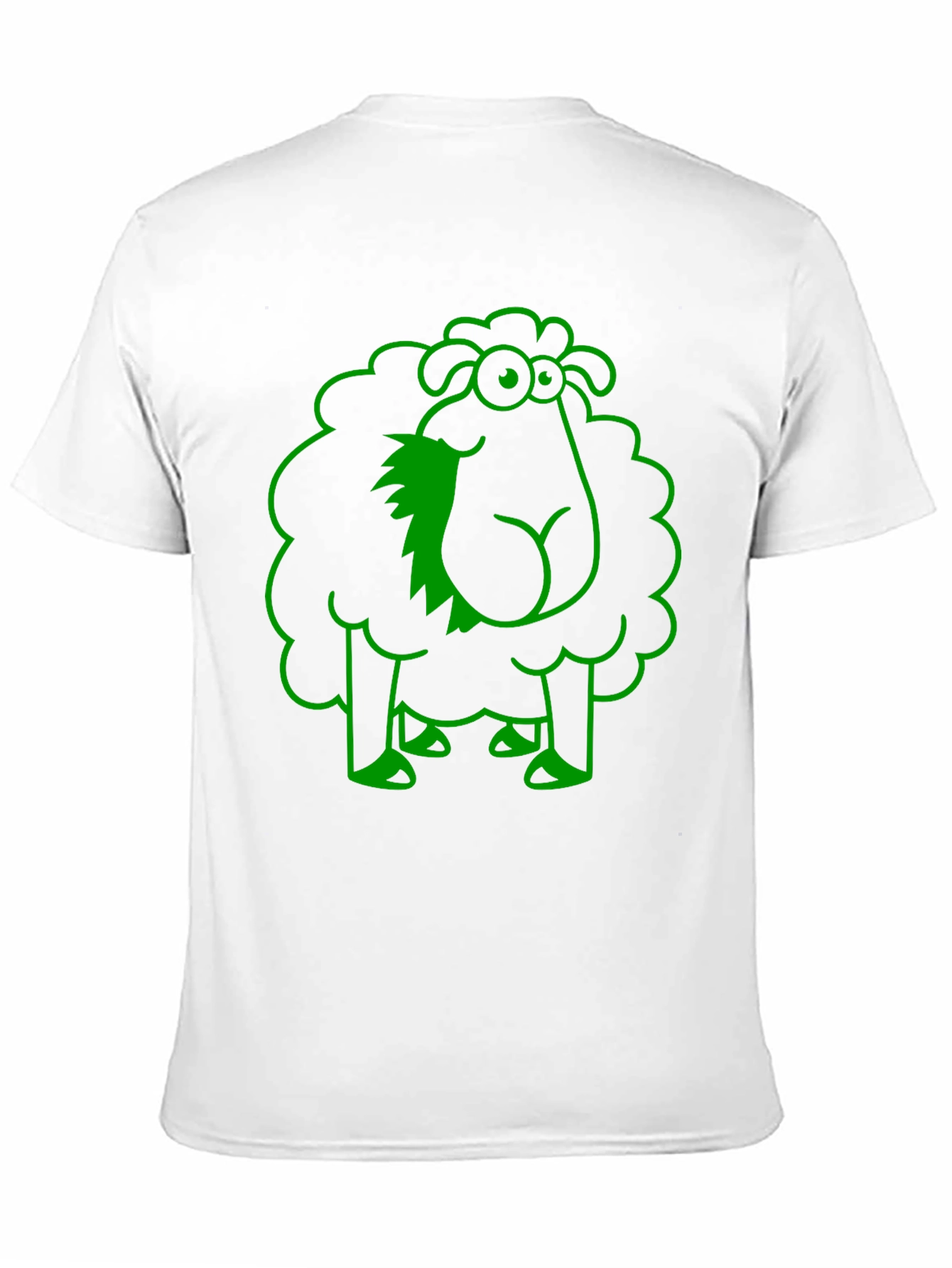 Black Funny Sheep Graphic Tee - Black Cotton T-Shirt view 11